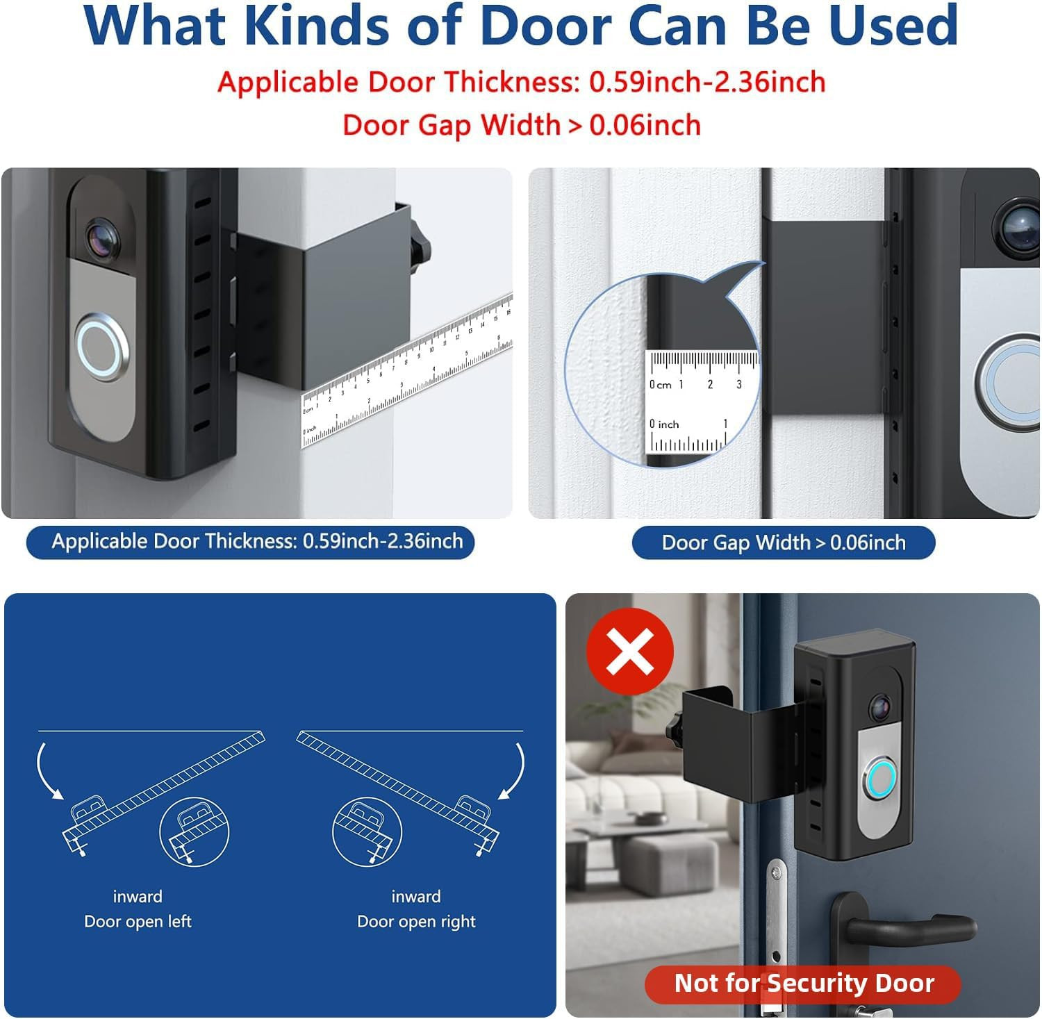 KIMILAR Anti-Theft Video Doorbell Mount Compatible with Ring/Blink Wireless Vide