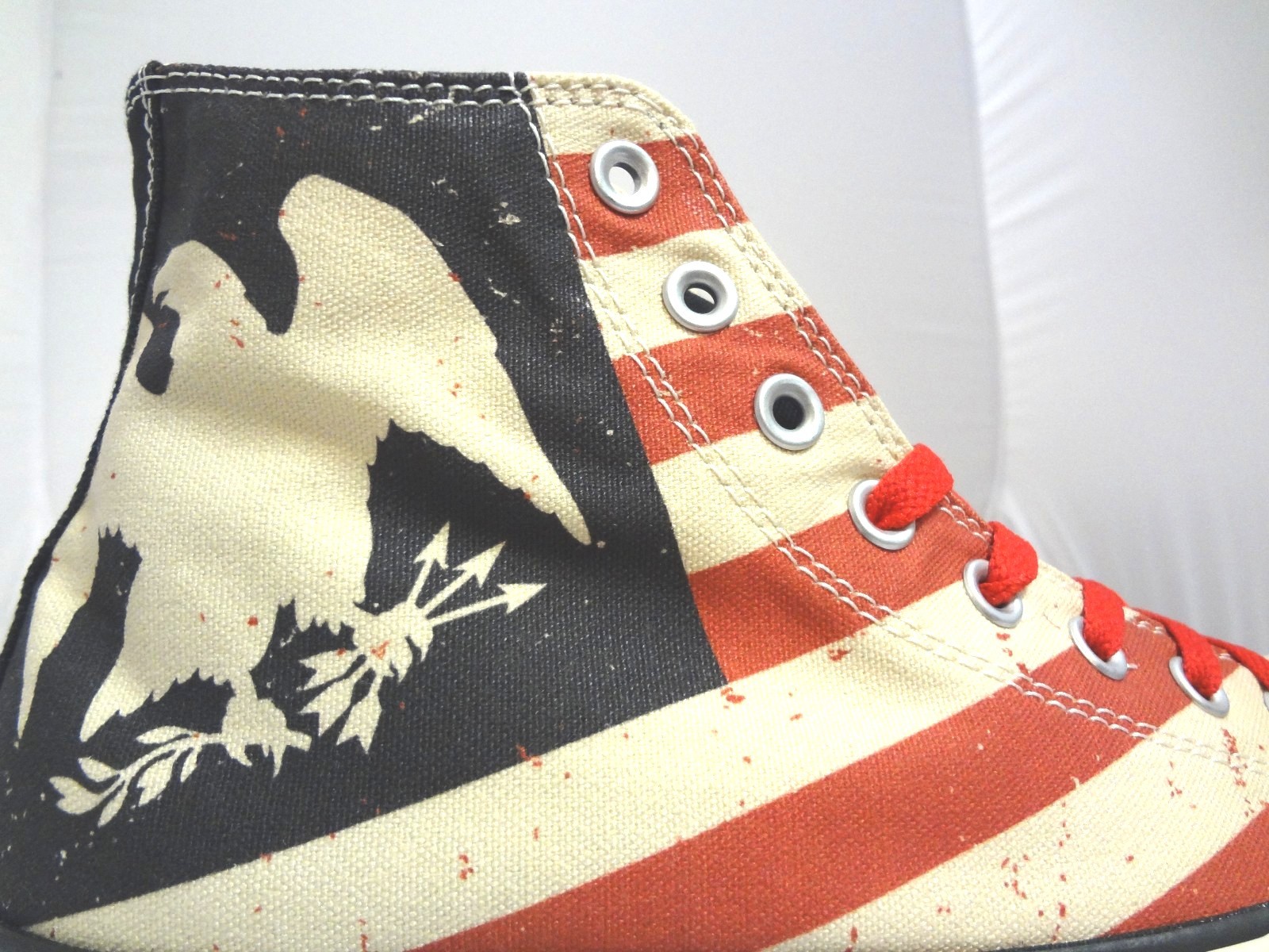 Converse Chuck Taylor All Star Vintage American Flag Black/Fire High Top 144677F