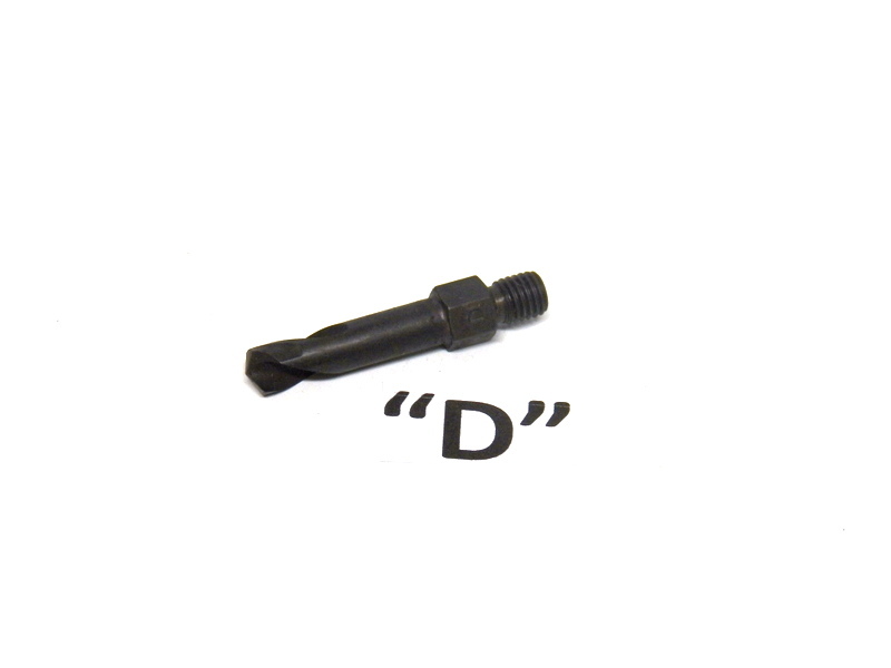 USA Made Short Letter D (.2460) Cobalt Threaded Drill Bit 1/4-28