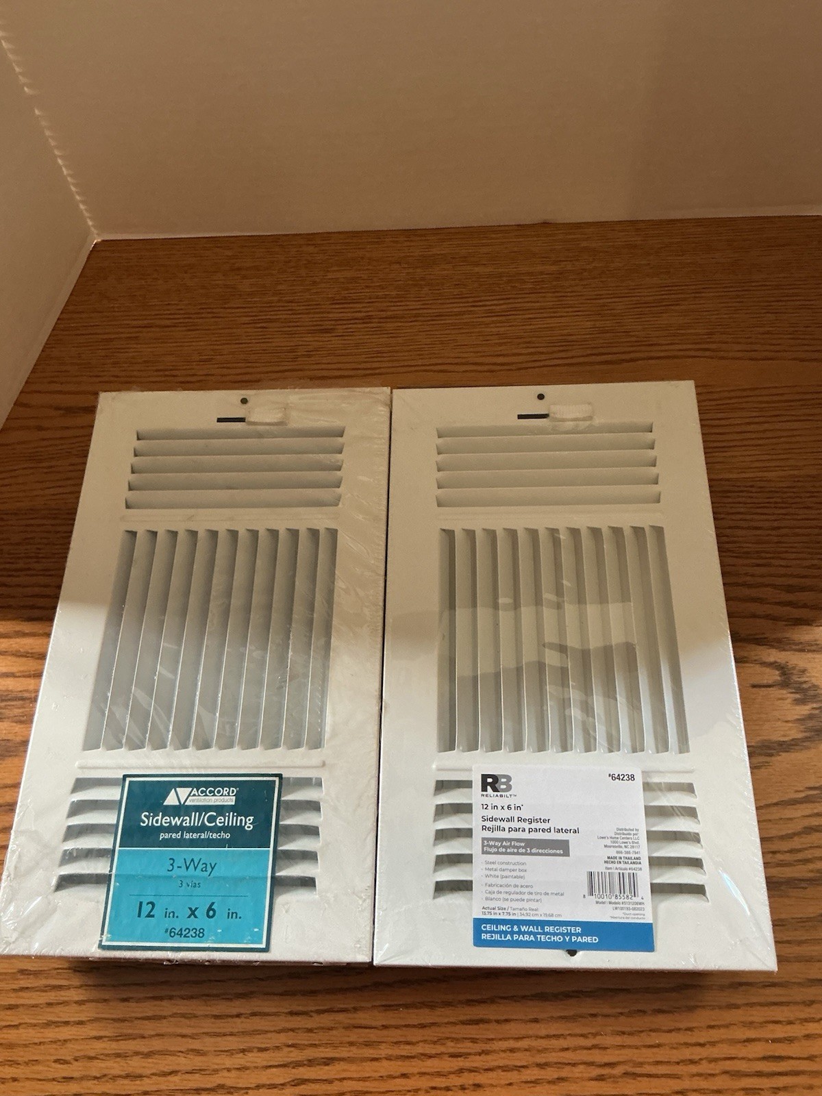 2 Sidewall Registers 12x6