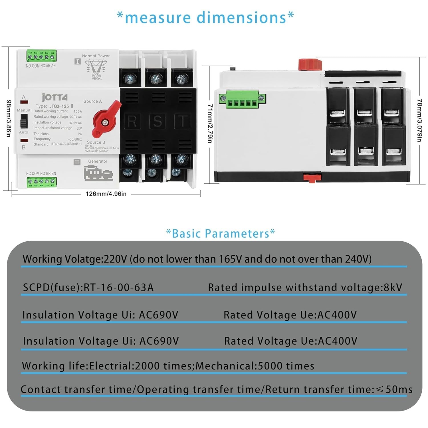 3 Phase 100A Automatic Transfer Switch - Essential for Uninterrupted Supply
