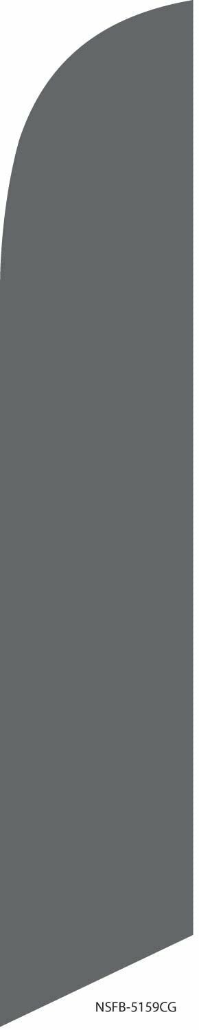 Solid Gray Grey Feather Banner Swooper Flag, Replacement Flag Only