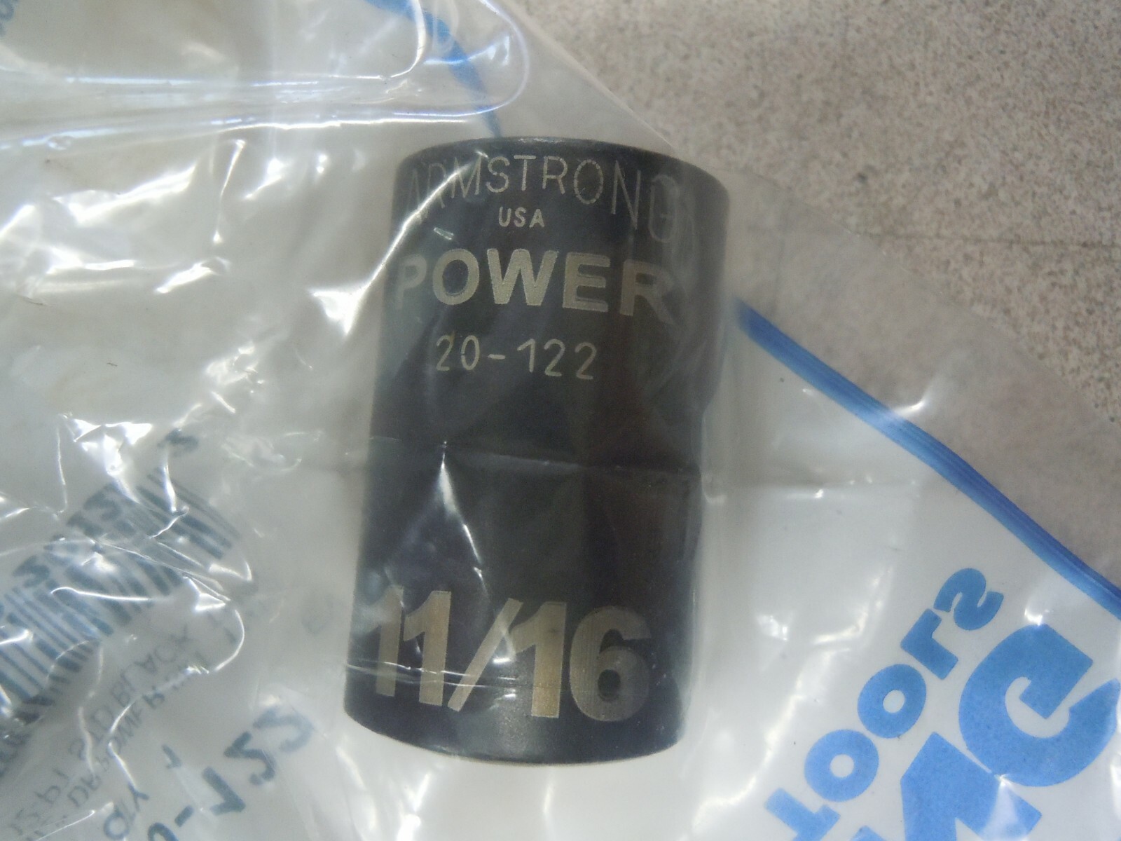 Armstrong 11/16" 1/2" Drive Standard Hand Socket. 20-122