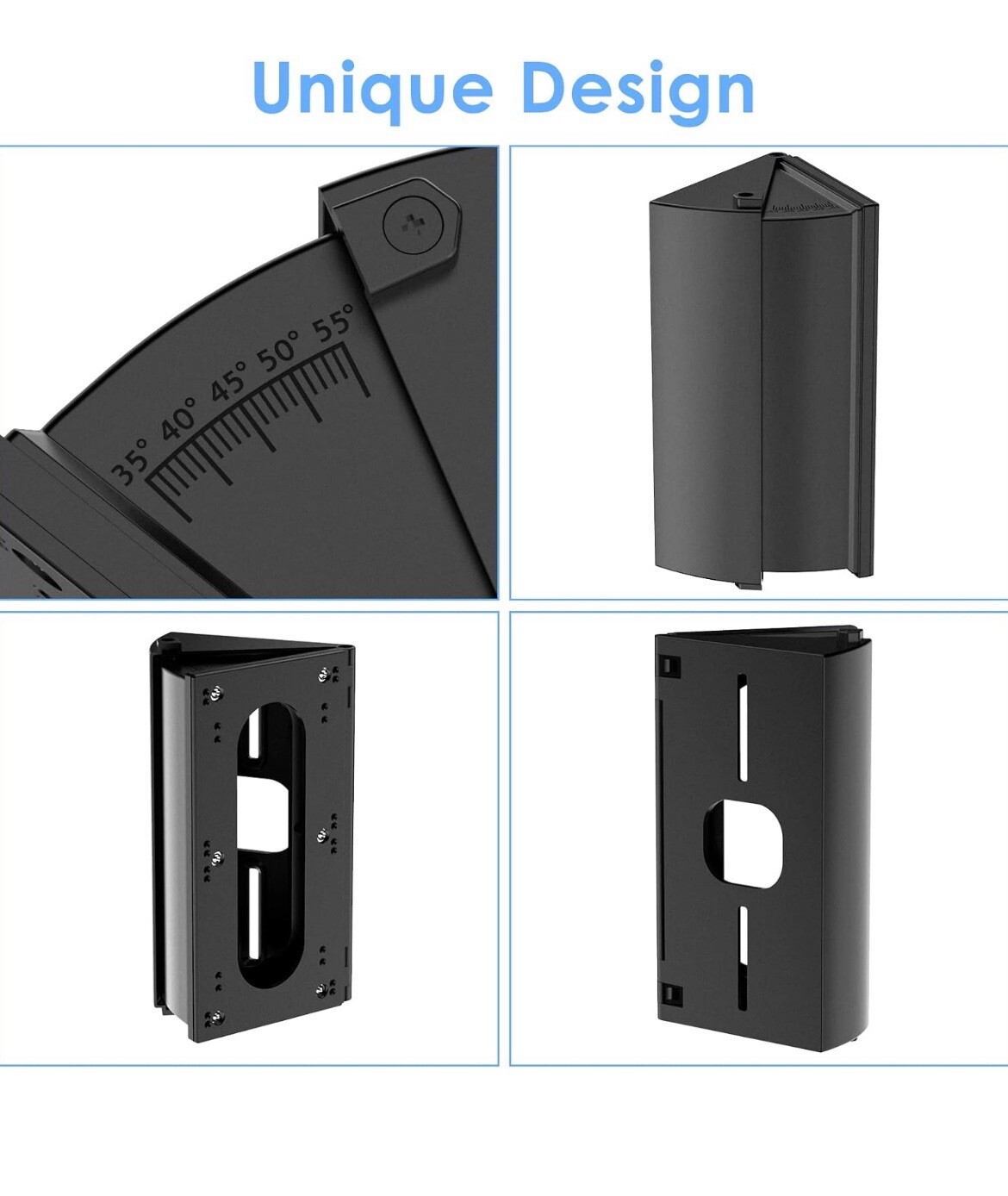 2 pk Adjustable Angle from 30* to 55* Mounting Bracket for Ring Video Doorbells