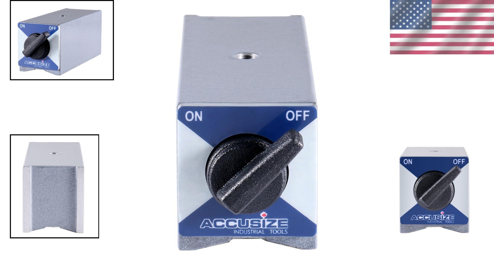 Precision Magnetic Base with 264 lb Pull and Fine Adjustment - Accusize Quality