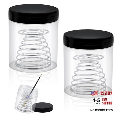 Paint Brush Cleaner Tool - 2 Pack Brush Cleaning Cup with Removable Spring