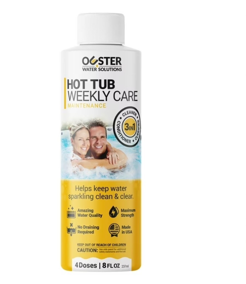 Ouster Hot Tub Weekly Care 3 in 1 Cleaner 4 Doses 8 oz Bottle