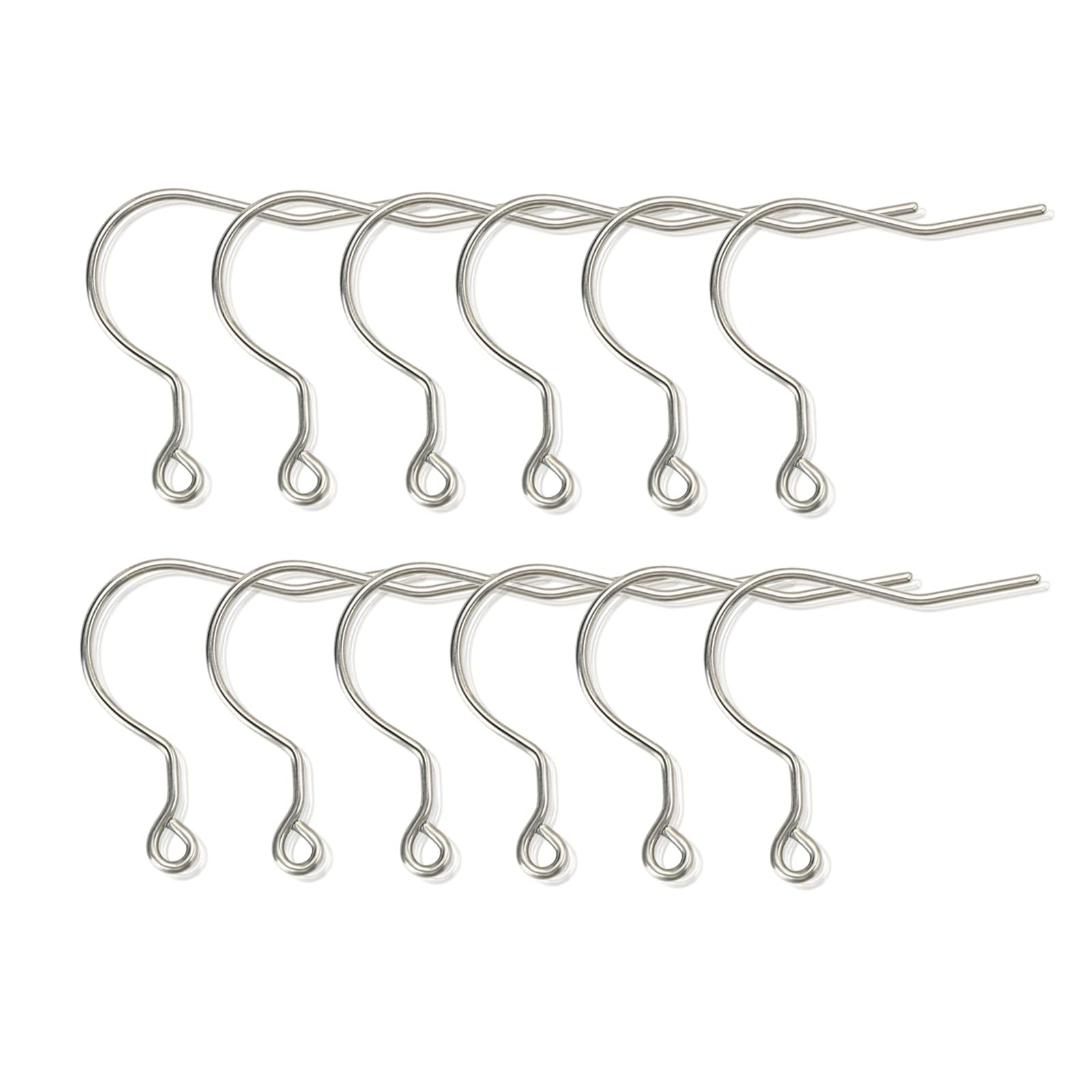 12pcs 20G Big Pure Titanium Earring Fish Hooks DIY Earrings Findings for Jewe...