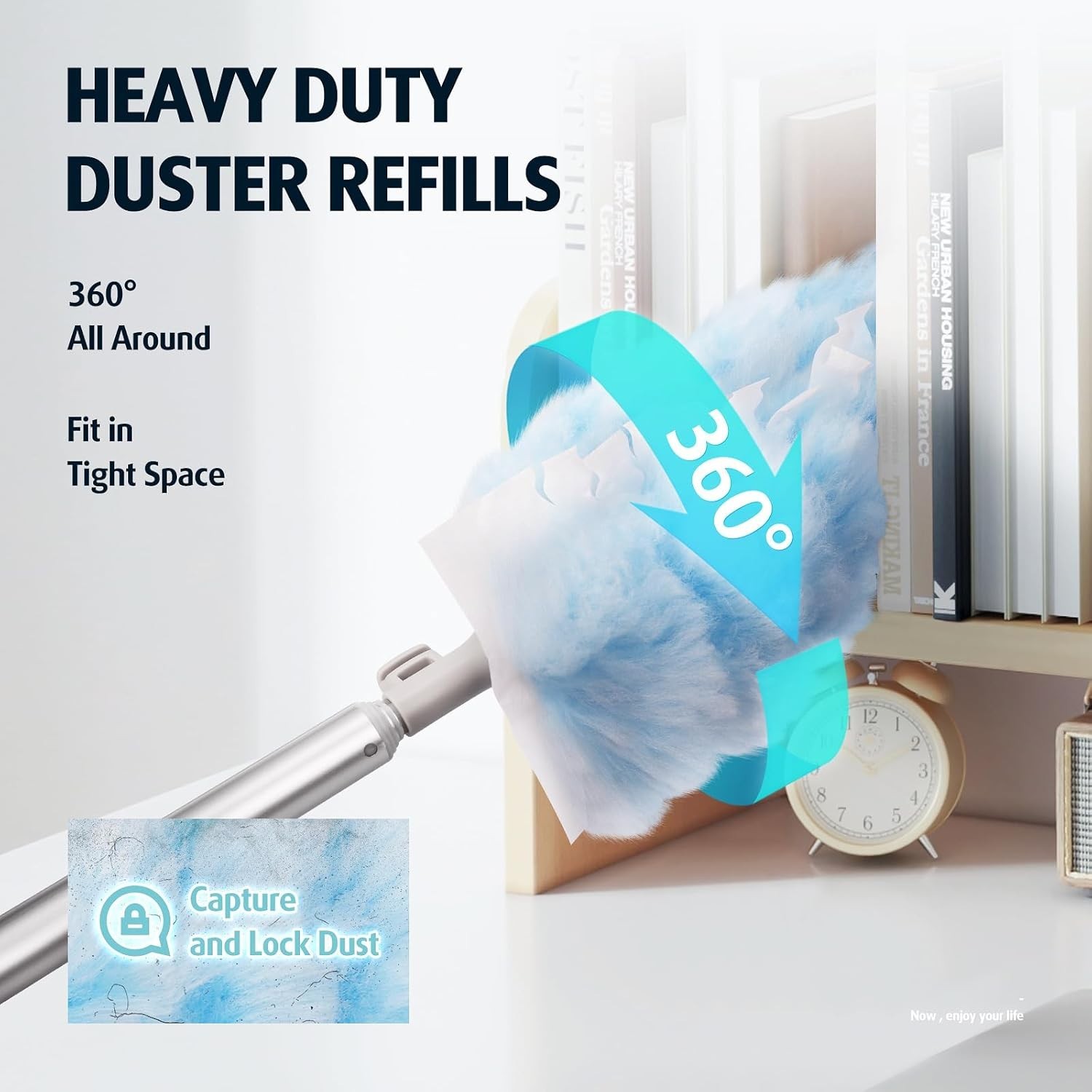 20 Refills for Swiffer Duster, Extendable Handle