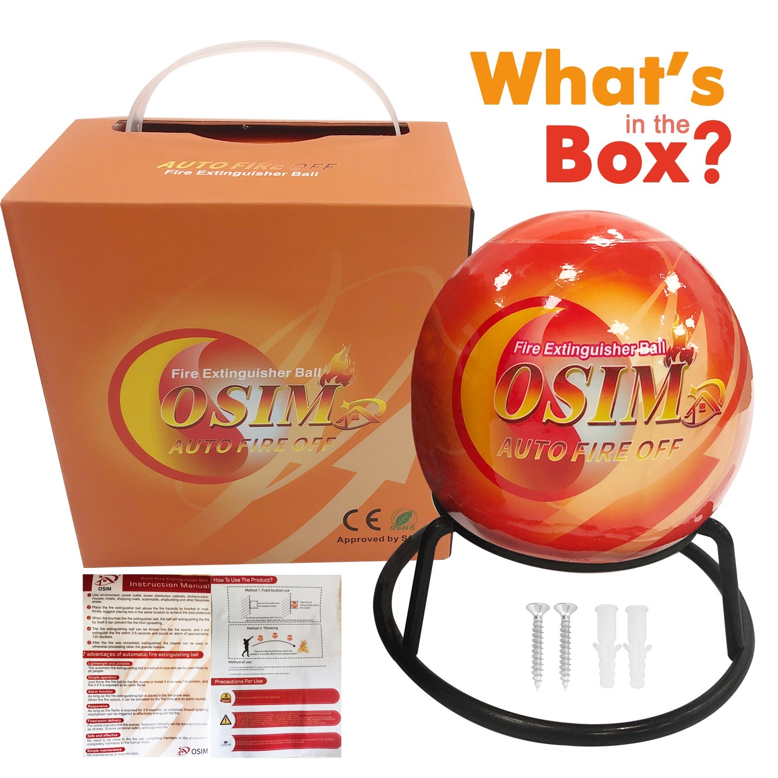 10-pack Automatic Self-Exciting Fire Extinguisher Ball for Kitchen Garage Home