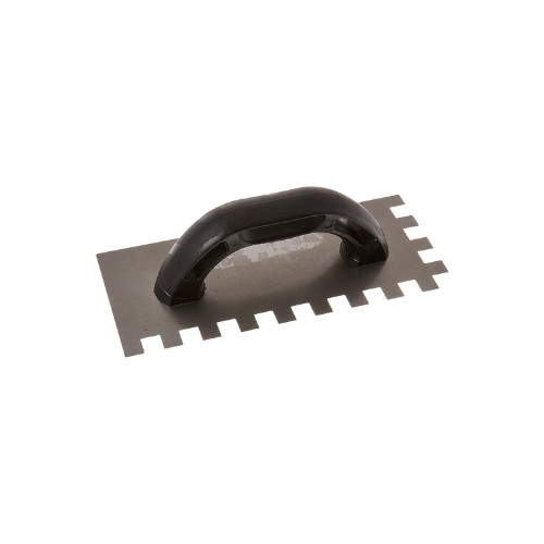 Economy Carbon Steel 9 in. x 4 in. Square Notch Trowel, 1/2 in. x 1/2 in. x 1/2
