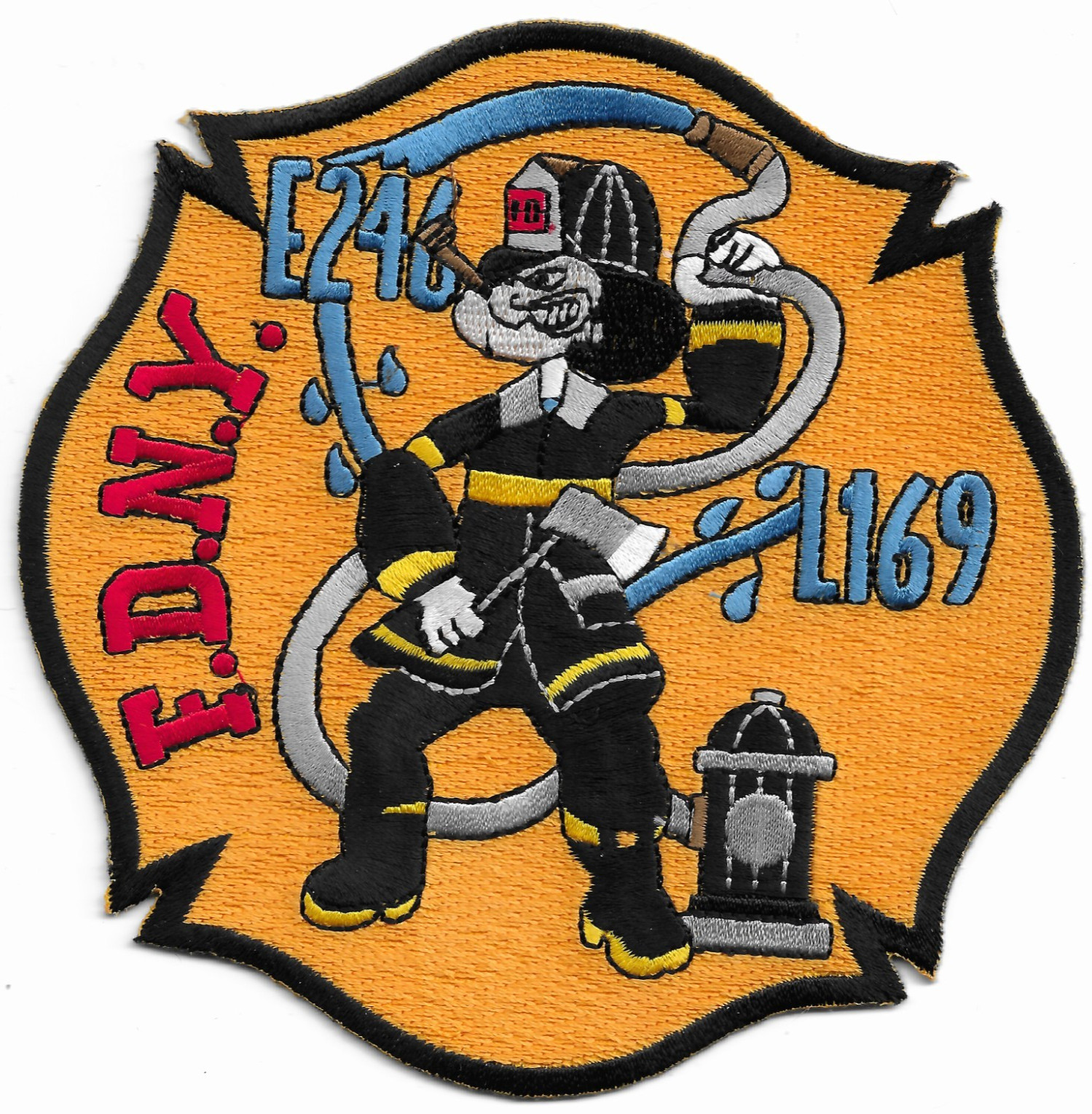 New York City - FDNY Engine-246 / L-169 "Popeye", NY (5" x 5") fire patch