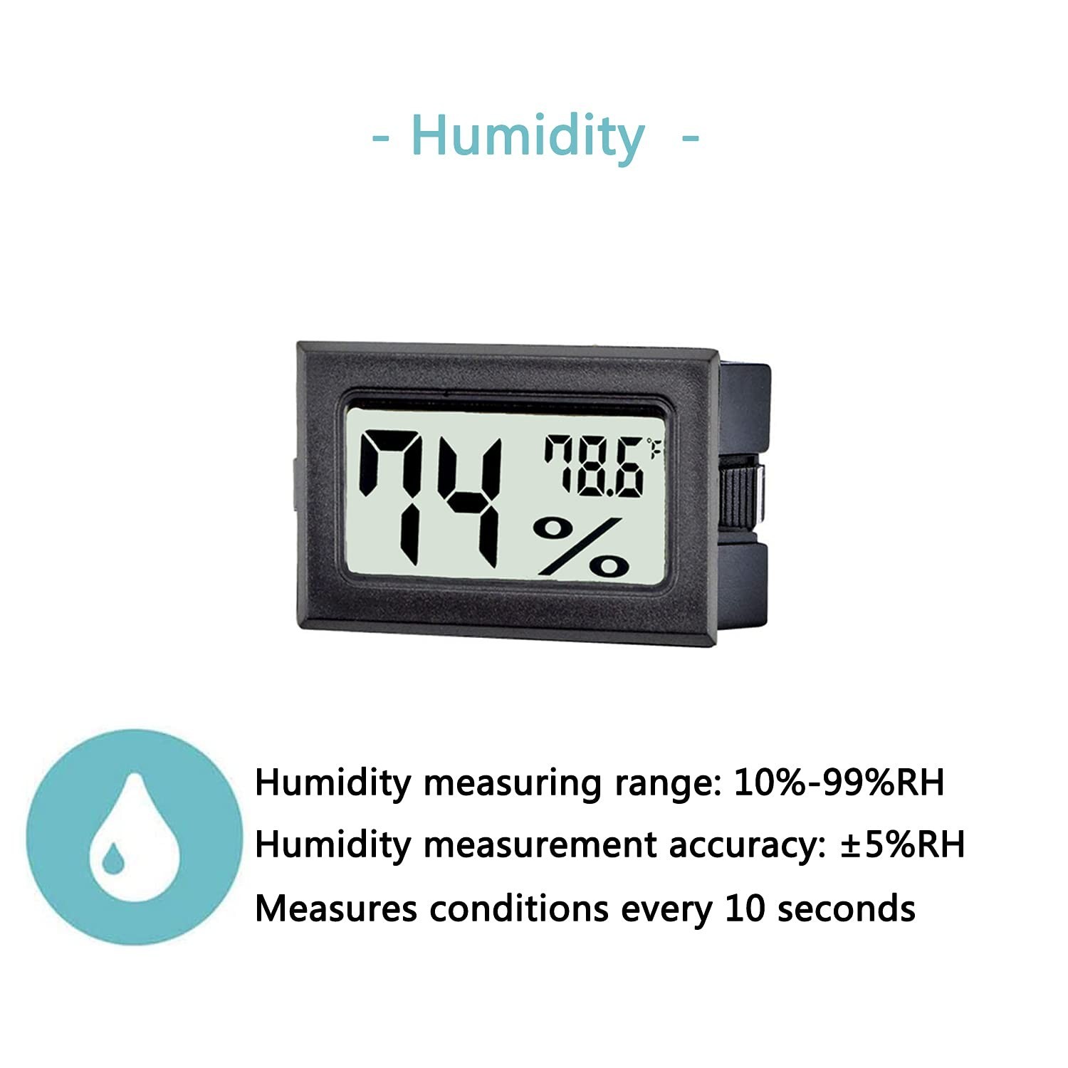 Efficient 6 Pack Digital Thermometers - Perfect Mini Size for Organizing Spaces