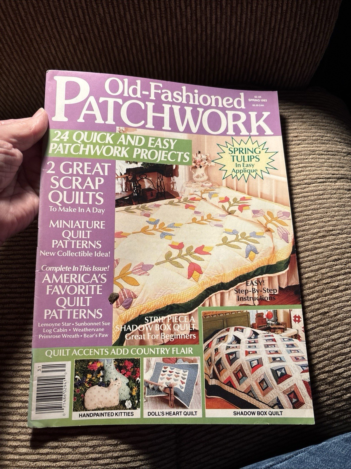 Old Fashioned Patchwork Vintage Magazine Quilting Quilt Patterns Spring Tulips