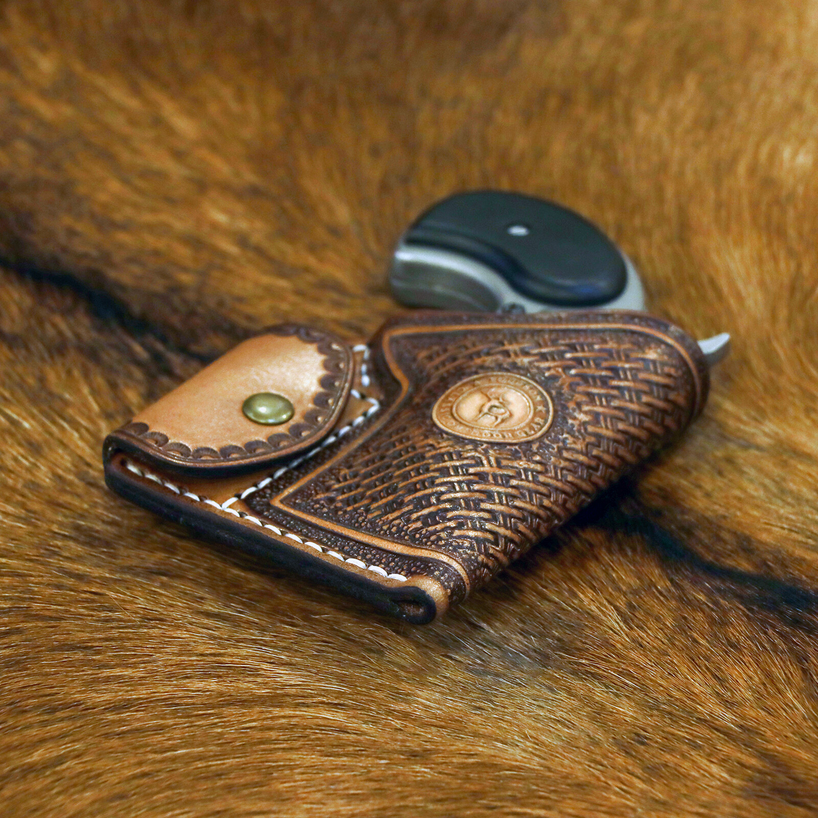 Tourbon Leather Holster for NAA Mini Revolver Ammo Holder Left/Right Handed