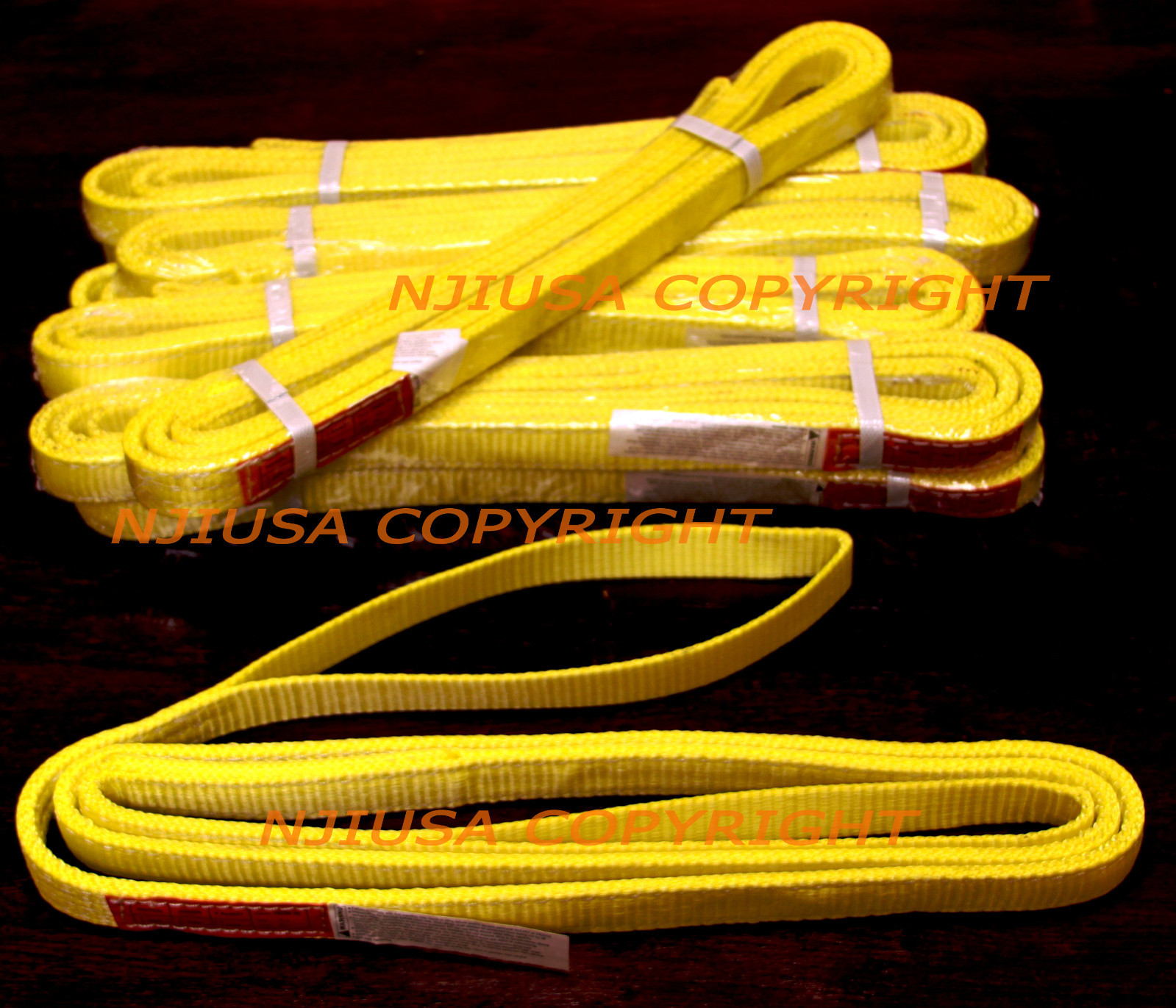 10x EE2-901 10ft Polyester Web Lifting Sling 1" x 10' Lifting Tow Strap eye-eye