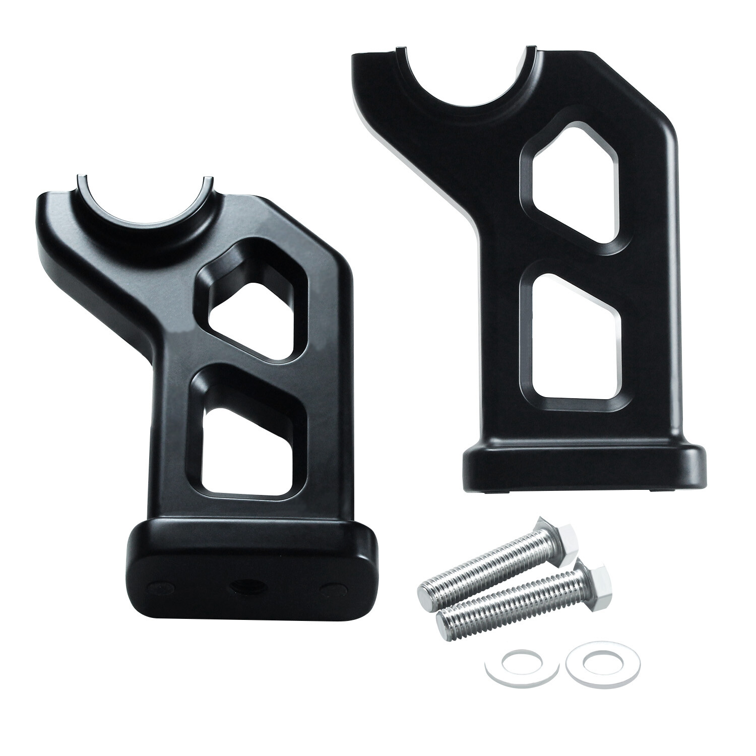1.5" Handlebar 5.0" Black Risers Kit for Harley 2018-2024 Fat Bob FXFB FXFBS