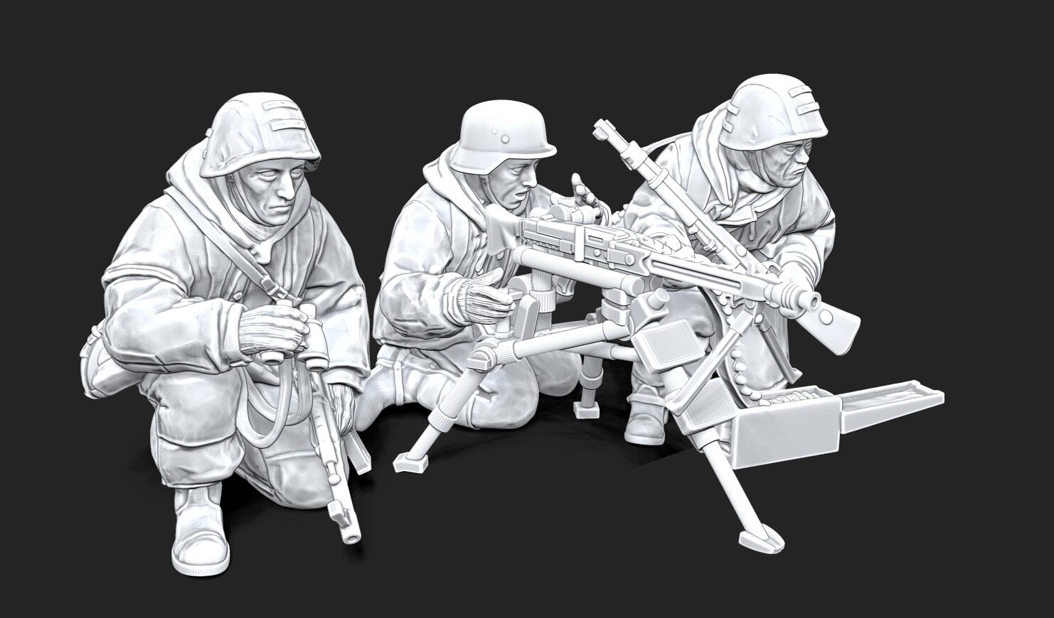 Just Some Miniatures WW2 Late War German Schweres MG42 Team Late War Bolt Action