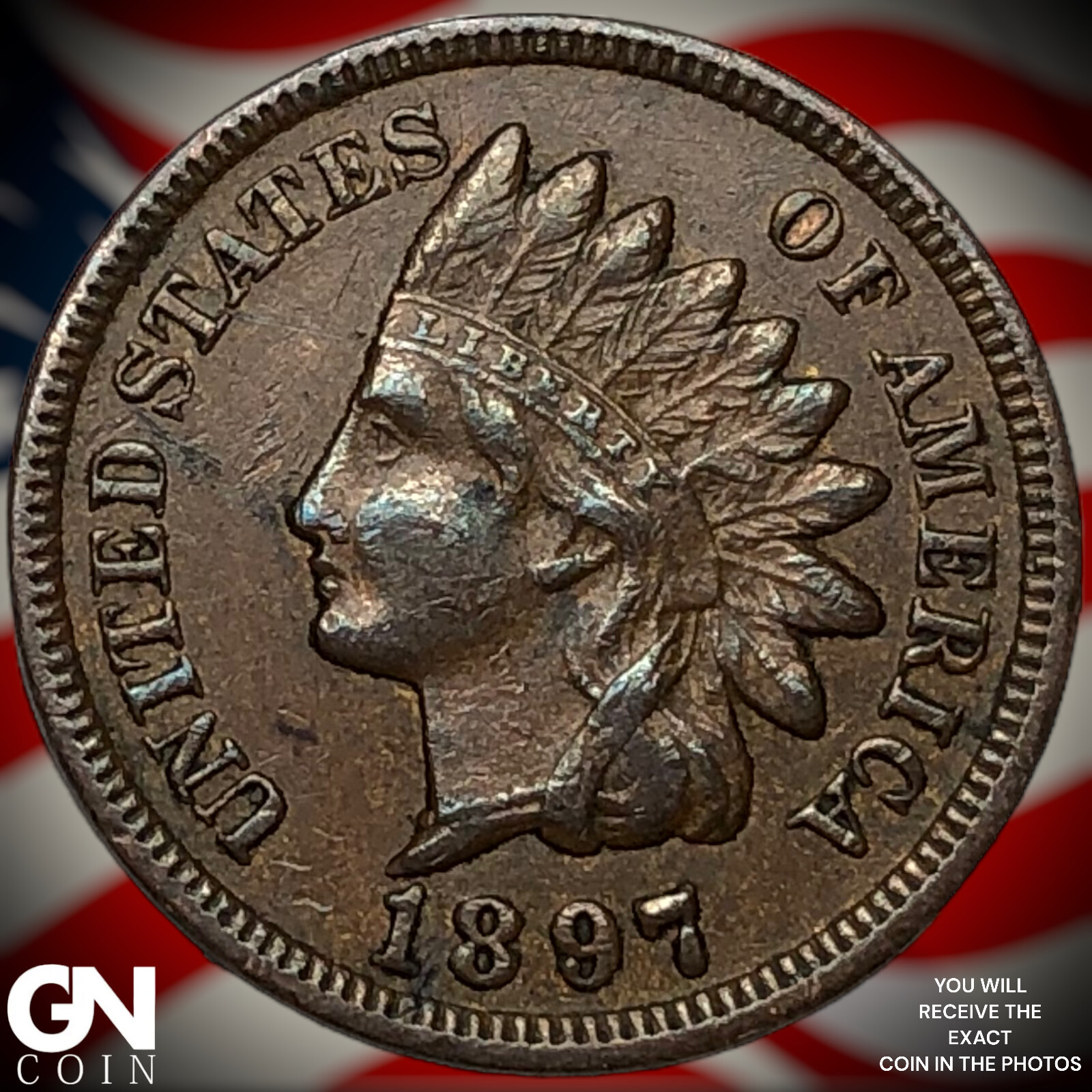 1897 Indian Head Cent Penny X2153