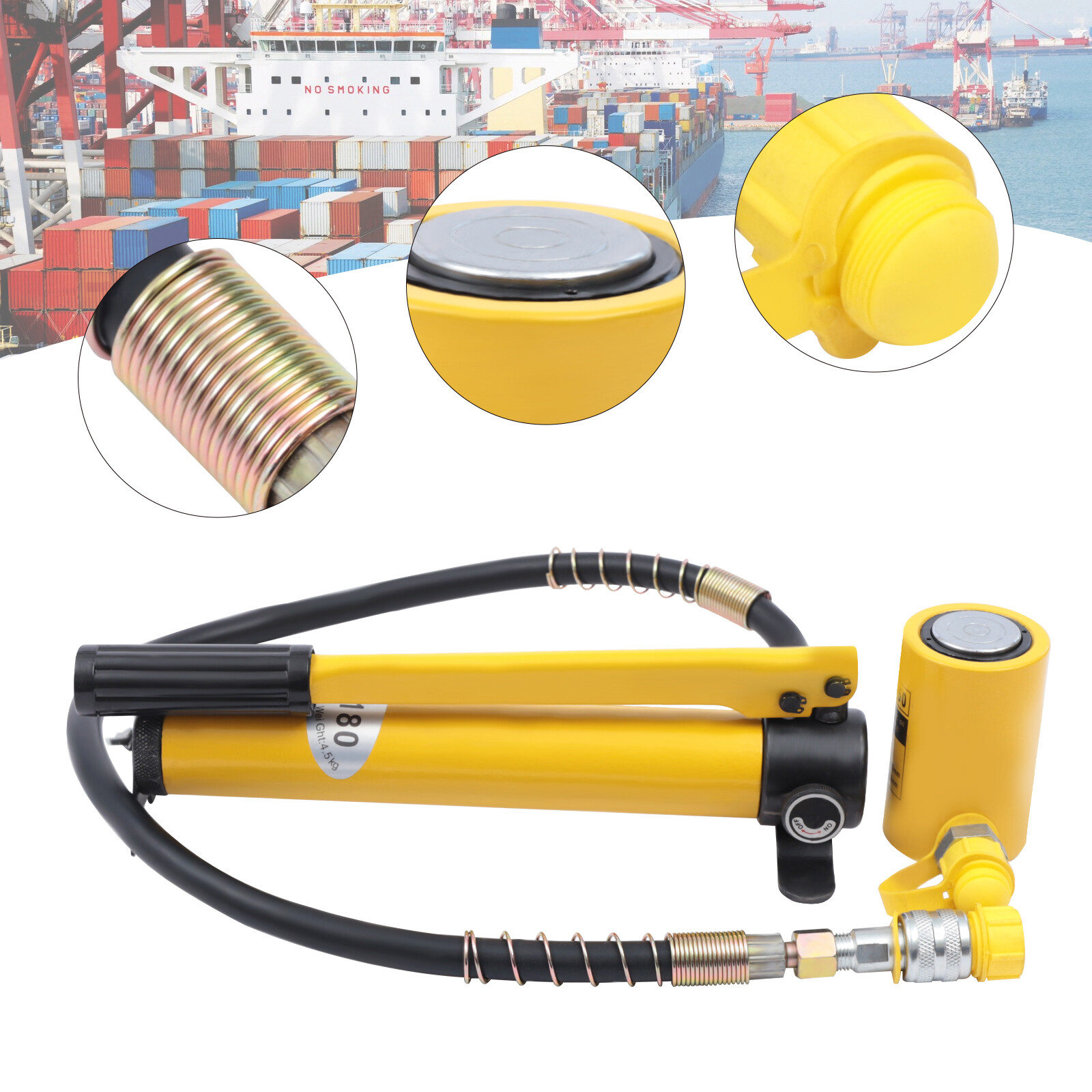 10 T Hydraulic Cylinder Jack Single Acting Porta Power Jack Lifting Ram 10.2cm