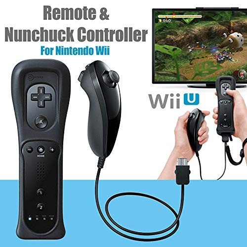 ChamZA Built-in Motion Plus 2 in 1 Wireless Remote Controller Gamepad for Wii/Wi