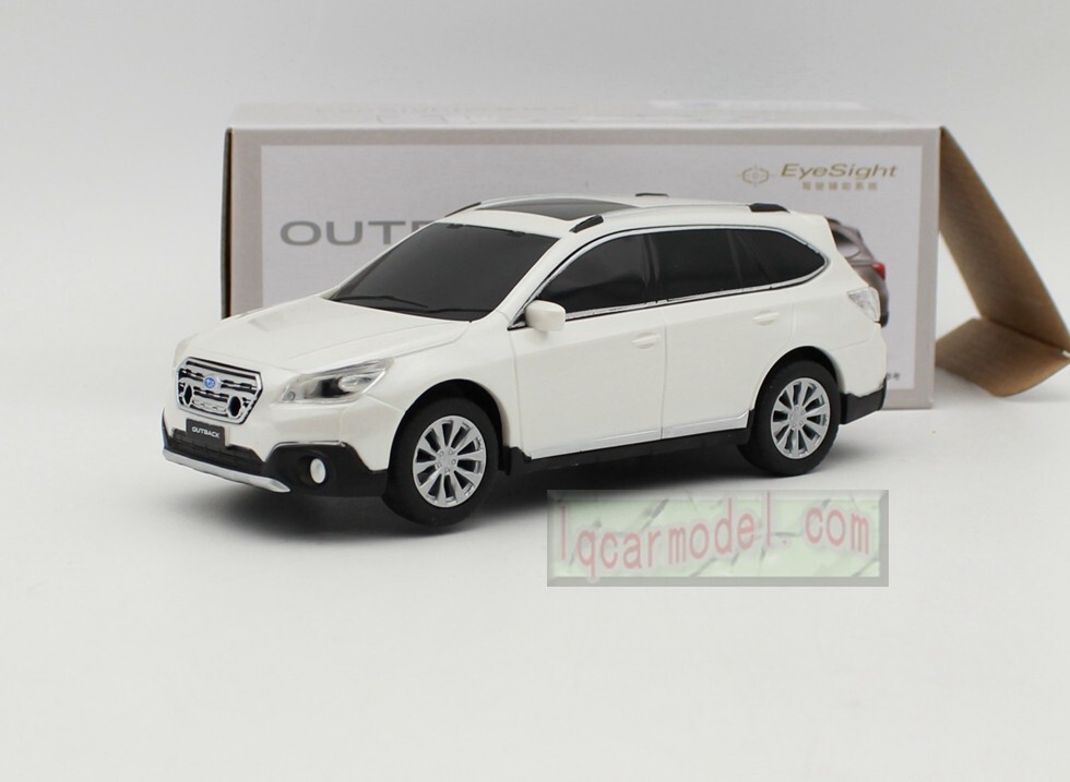 1/40 Dealer version Subaru Outback Eyesight car toy Plastic white color