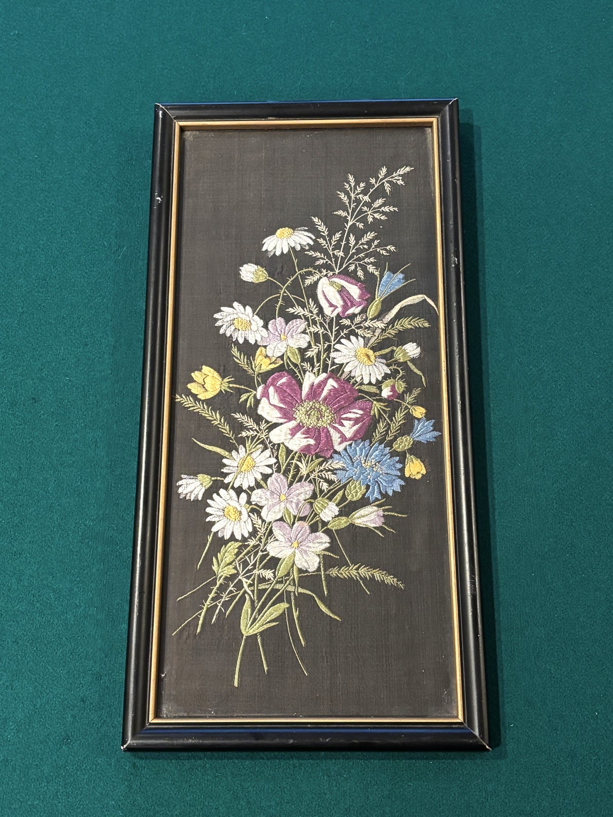 Antique French Ribbon Woven on a Jacguard Loom 1752-1834 Size H-12.6 inch W-6.2