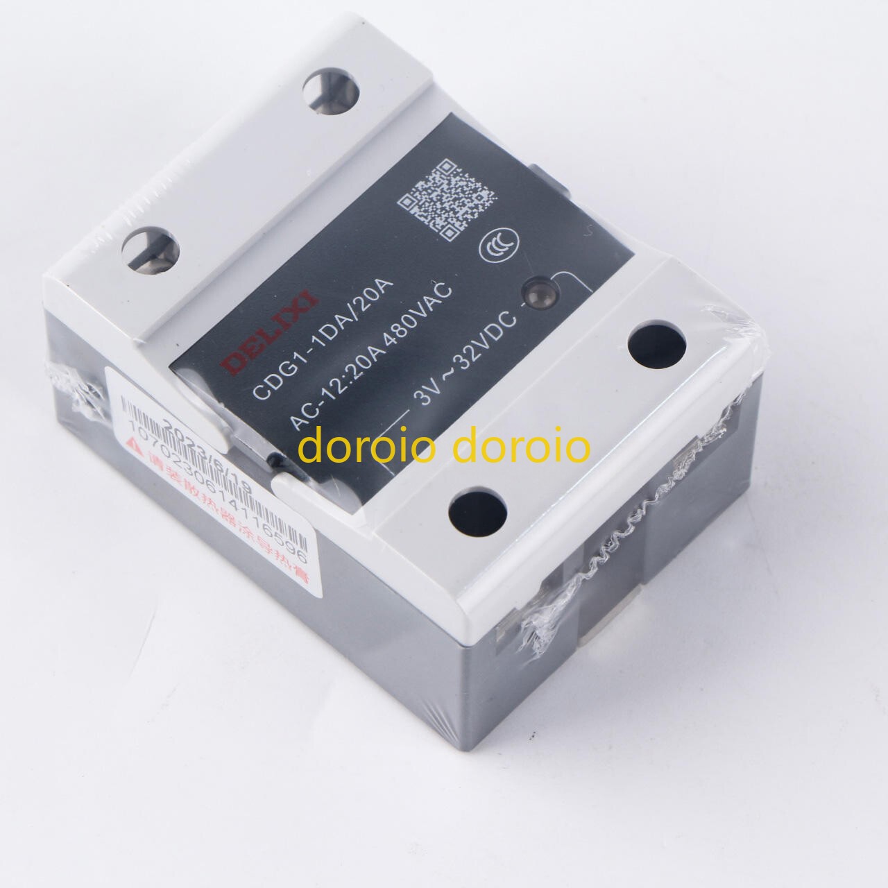 For DELIXI CDG1-1DA/20A SSR 20A 480VAC Solid State Relay Input 3V~32VDC