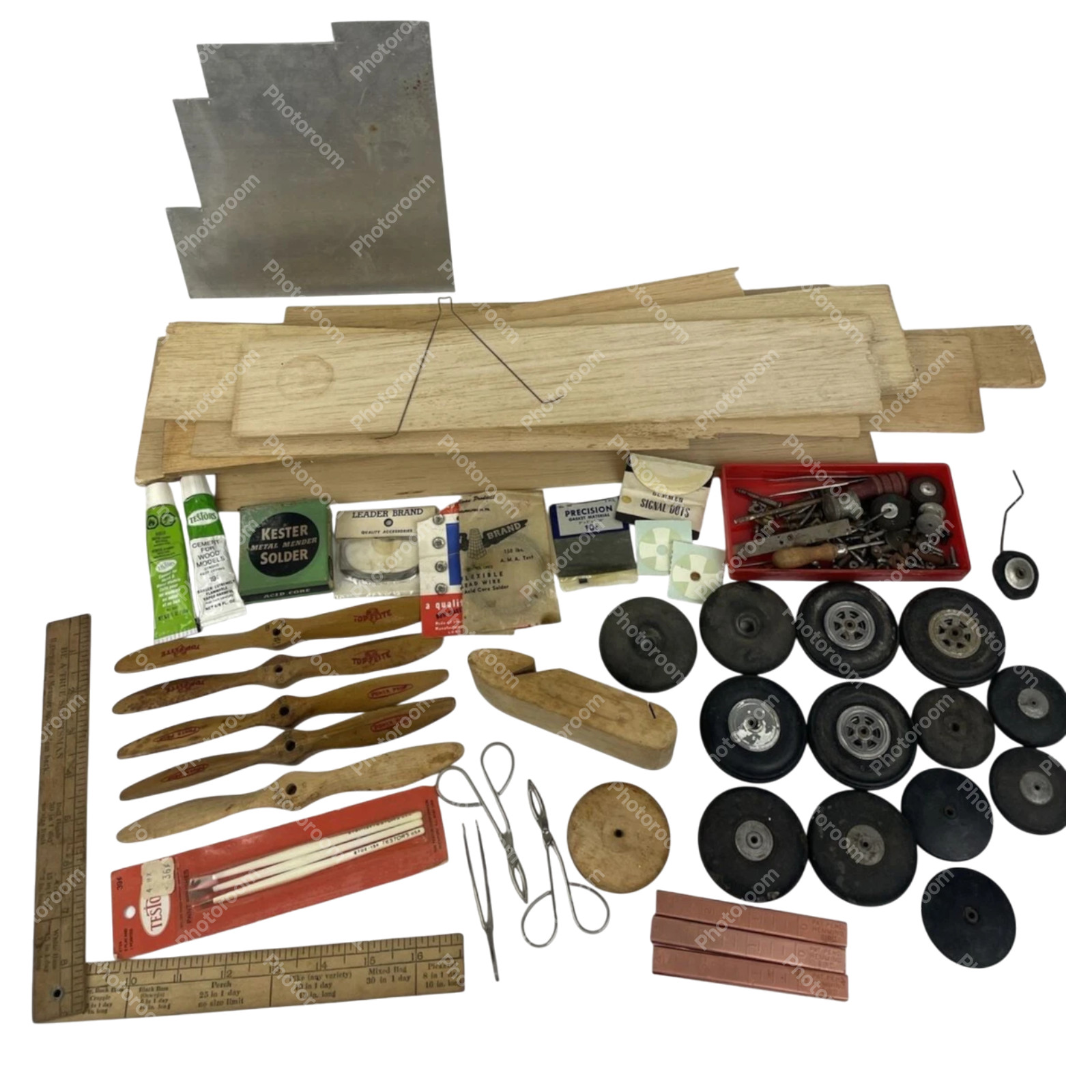Huge Lot of RC Balsa Wood Airplane Construction Tool Clamp Hemmer Propeller Pin