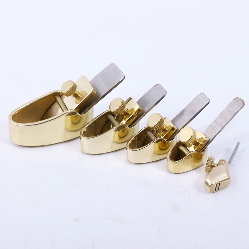 5pcs Brass Mini Planes Convex bottom Guitar Violin Making tools Steel Blade