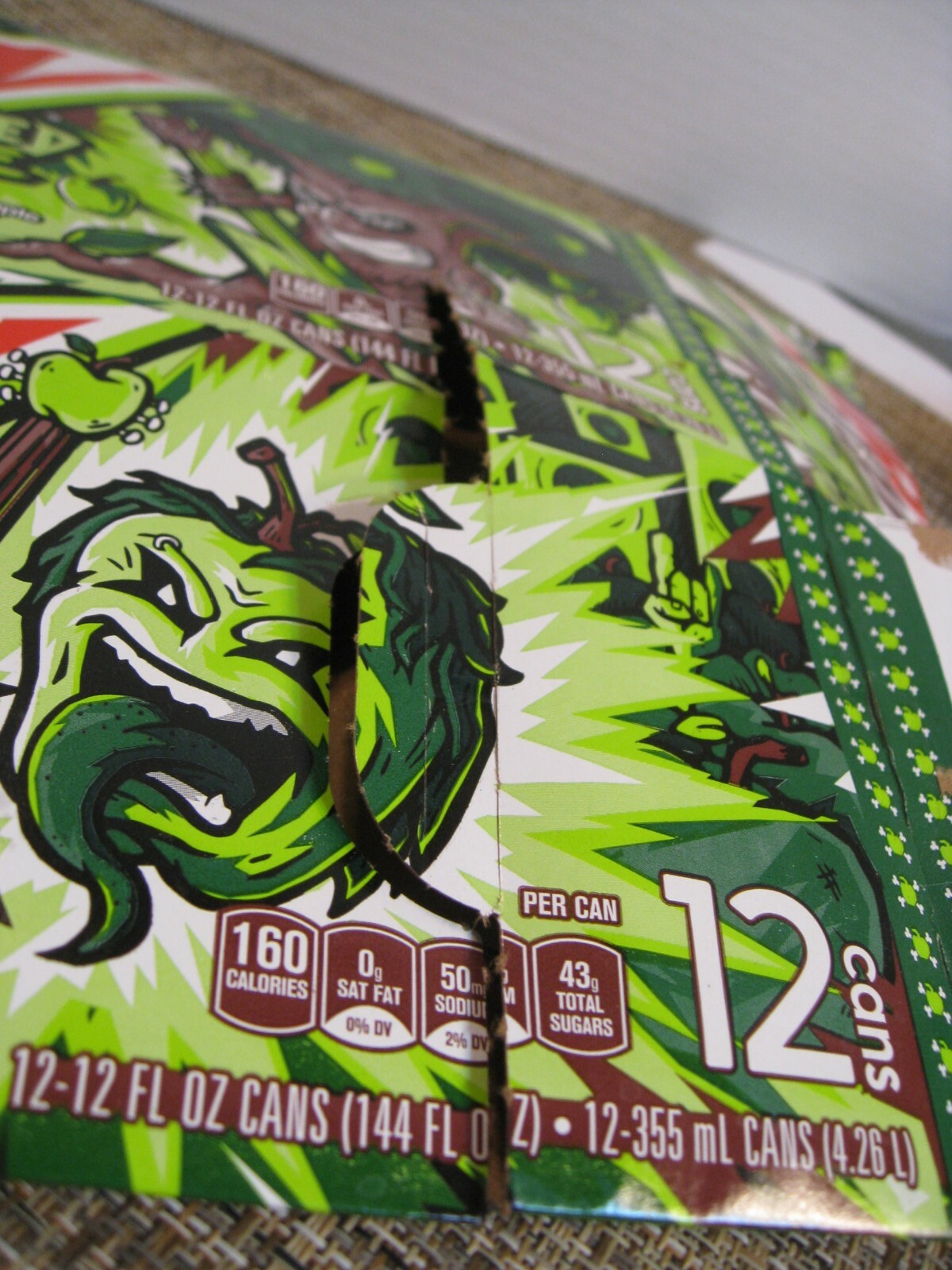 Mountain Dew EMPTY Box Carton - Thrashed Apple - 2022