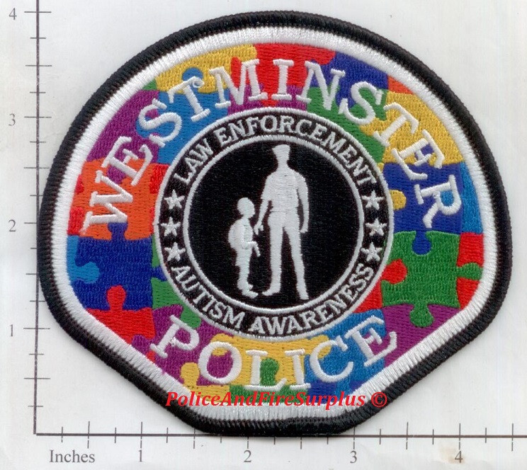 California - Westminster K-9 CA Police Dept Patch K9 Autism Awareness