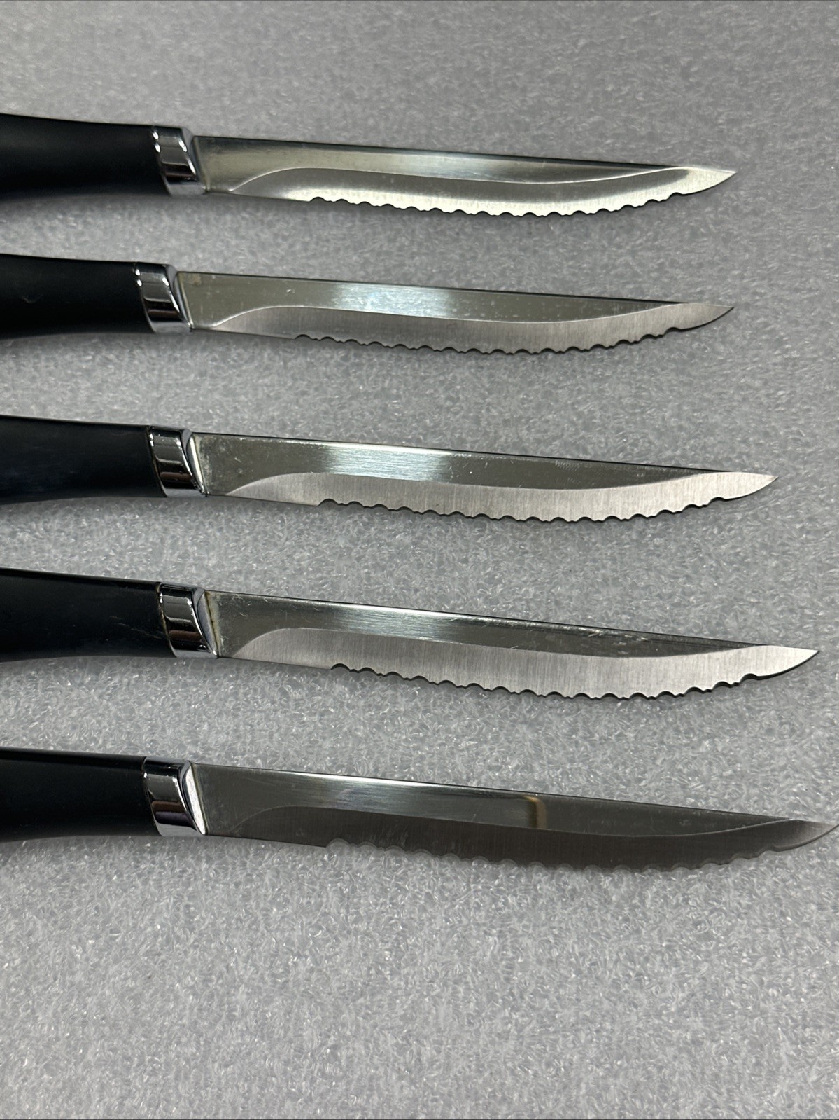 Vtg Mid Century Set (5) WEST BEND Stainless Steel Steak Knives Original Box USA