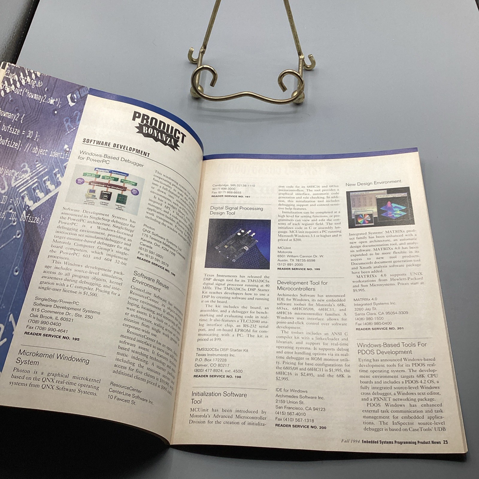 Fall 1994 Embedded Systems Programming Product News Magazine *RARE*