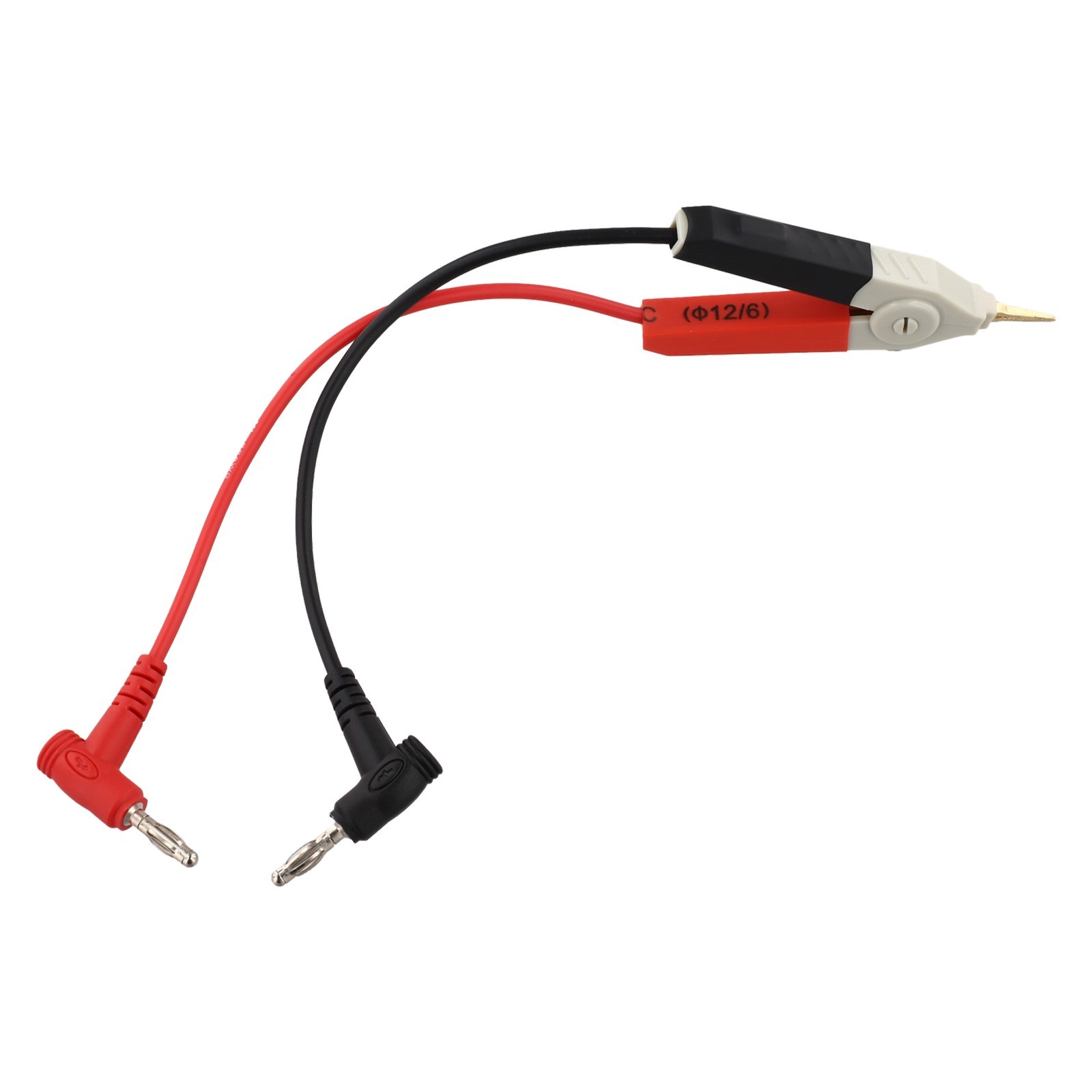 Kelvin Test Clip Patch Test Clip for Capacitor Testing Black and Red Connector