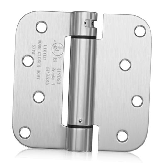 Self Closing Door Hinges 4 Inch Brushed Nickel 2 Pack Brushed Nickel-5/8"