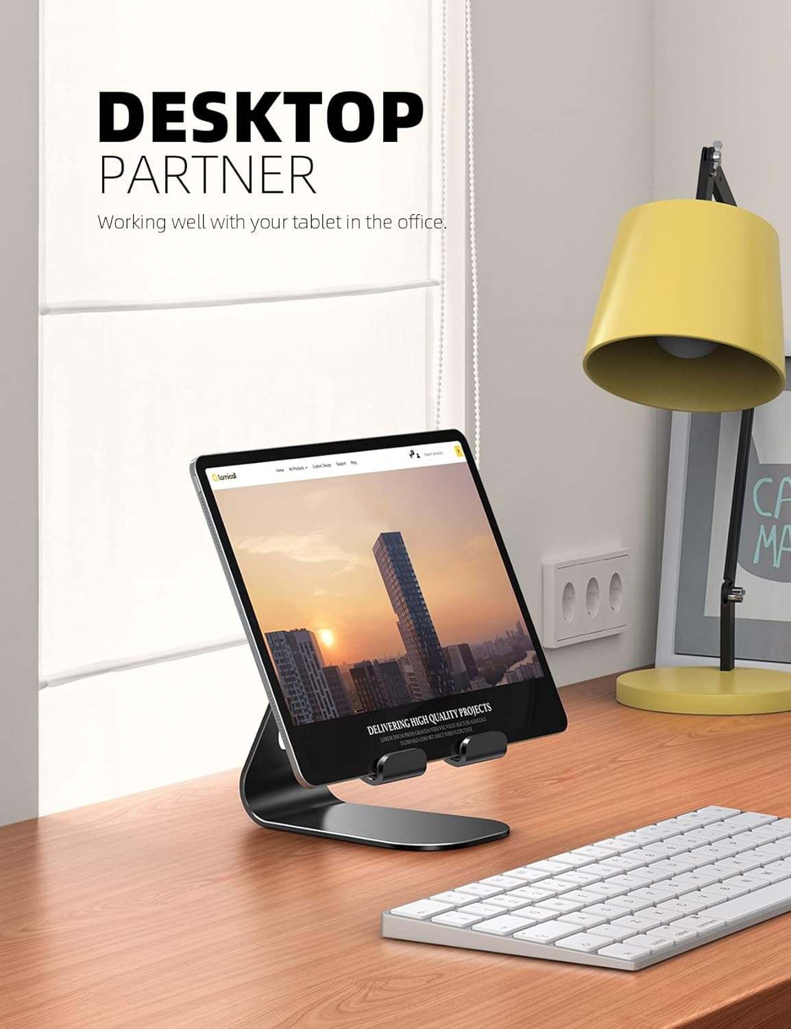 Tablet Stand Adjustable, Tablet Stand : Desktop Stands Holder Dock Compatible wi