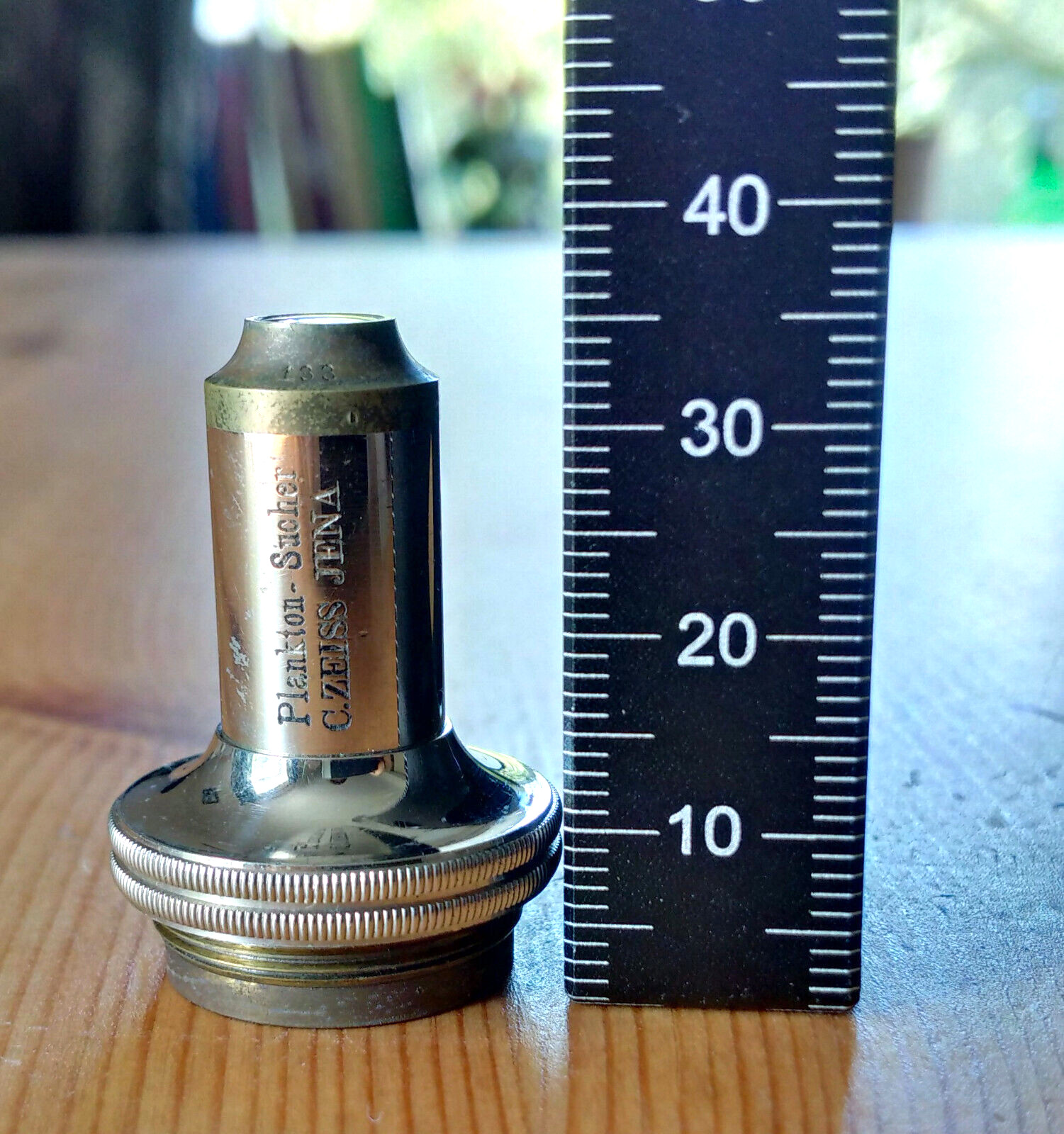 C. Zeiss Jena Plankton-Sucher Antique Brass Microscope Objective - Serial 133