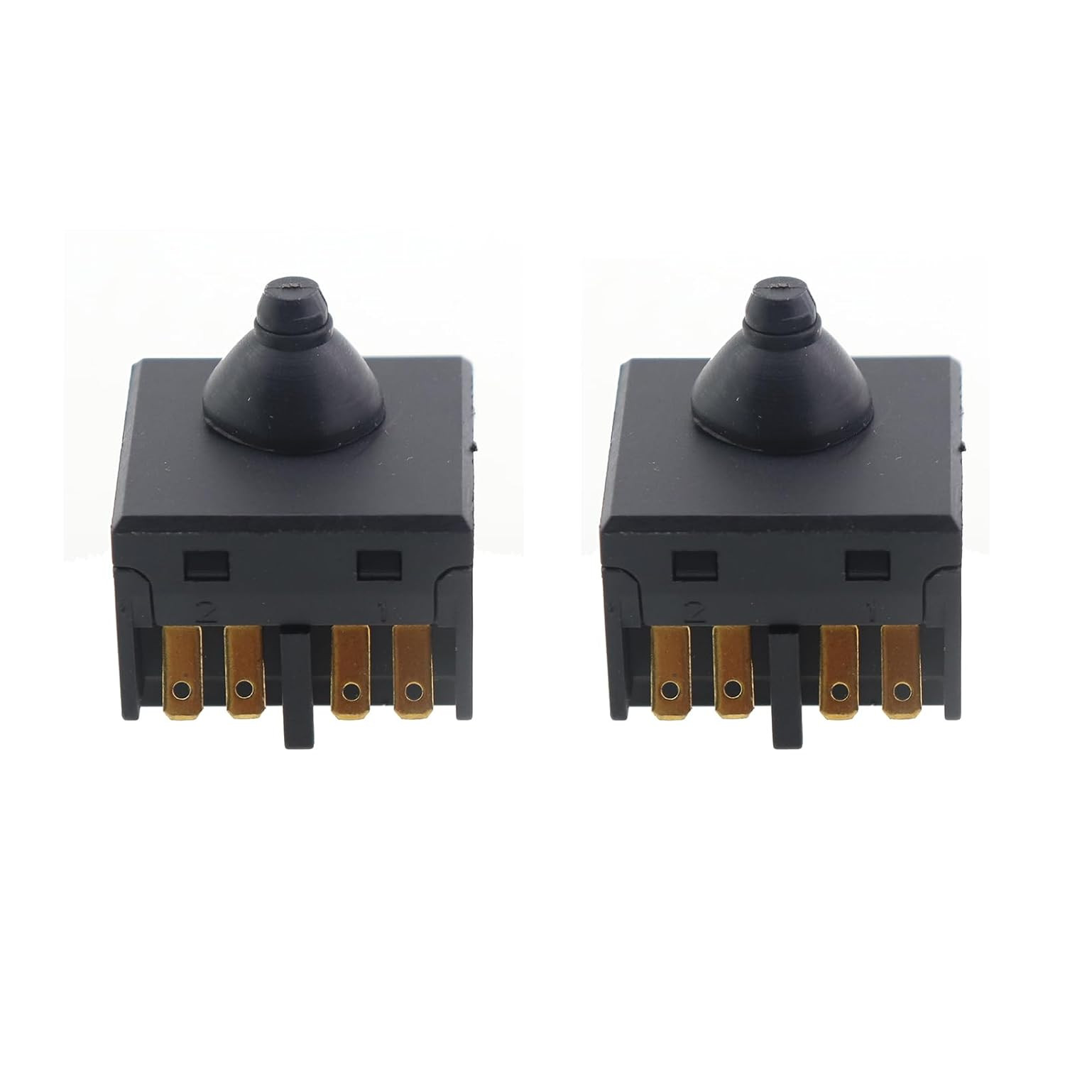 2PCS 4 Inch Angle Grinder Push Button Power Switch  Black Handheld Power Tool Ac