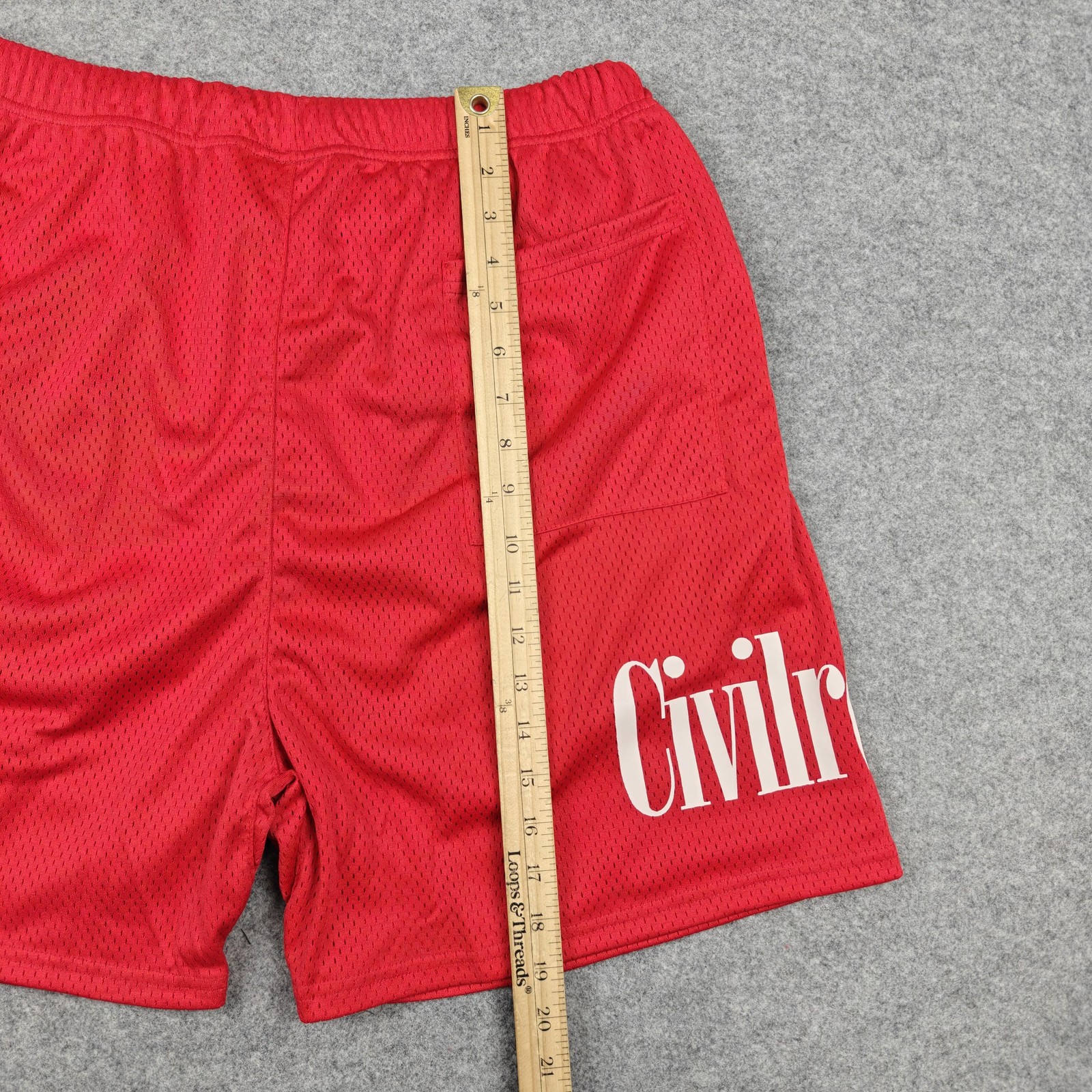 Civil Regime Shorts Mens Large Red Mesh Disney Mickey & Friends RFC Graphic New