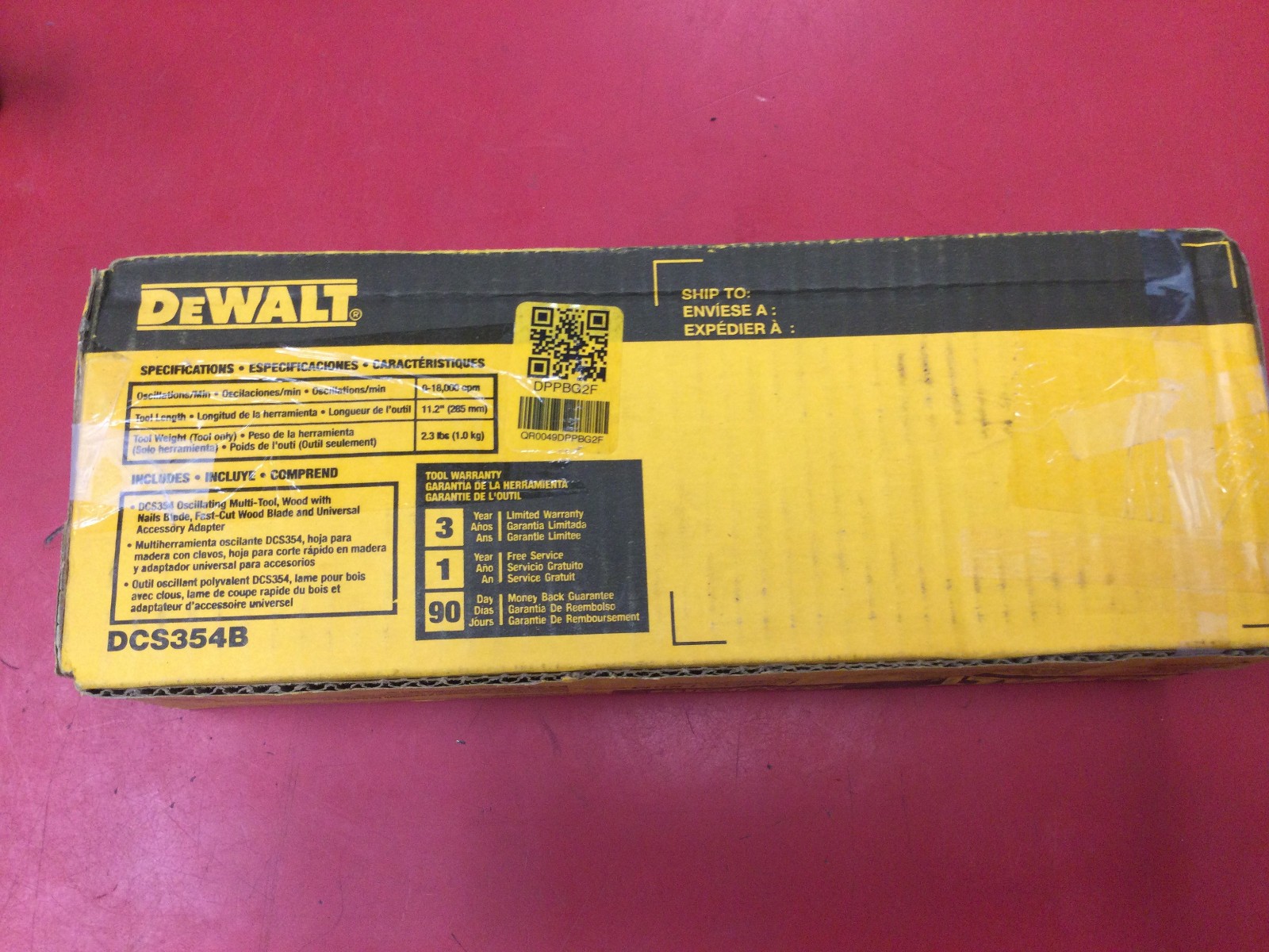 DeWalt DCS354B Atomic 20V MAX* Brushless Cordless Oscillating Multi-Tool*NIB*