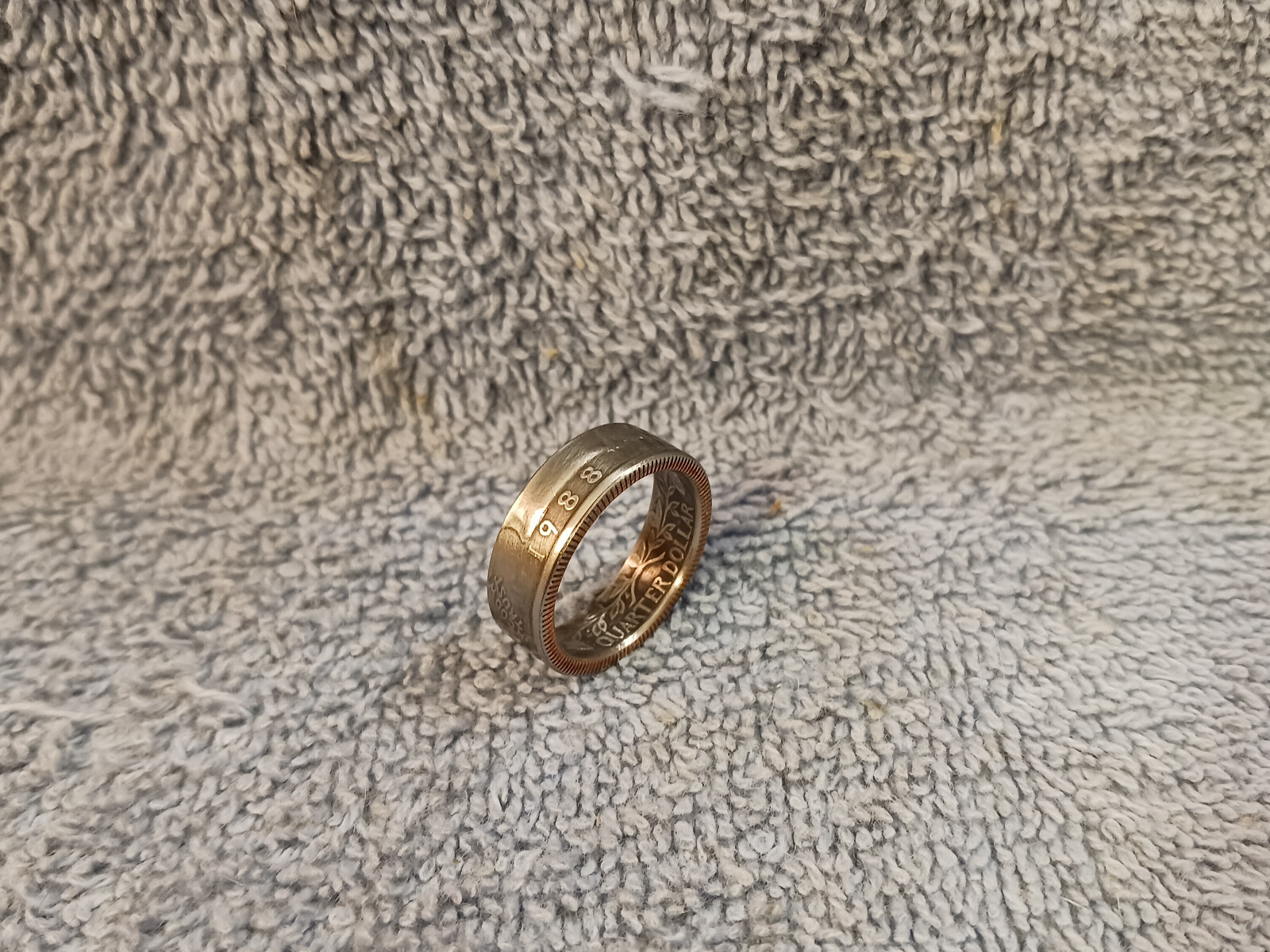 1988 Washington Quarters, Handmade Coin Ring, Size 7- 1/2