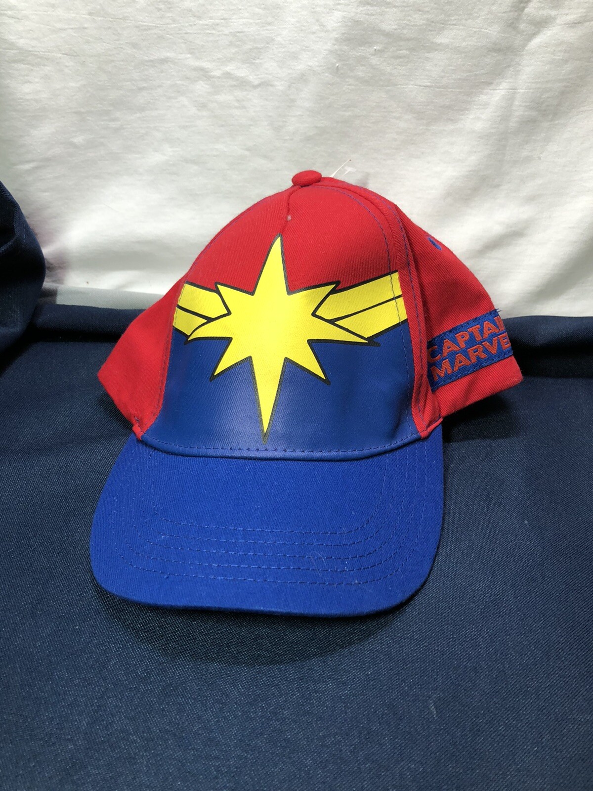 Marvel Comics Red Strapback Captain Marvel Baseball Cap OSFM