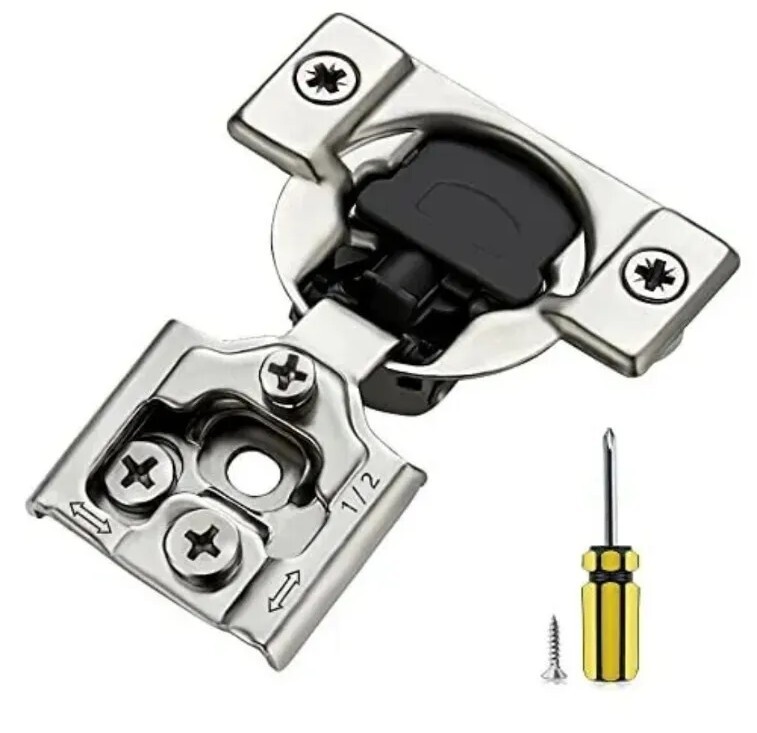 Ravinte 46 Pack 23 Pair 1/2 inch Overlay Cabinet Hinges Kitchen Soft Close