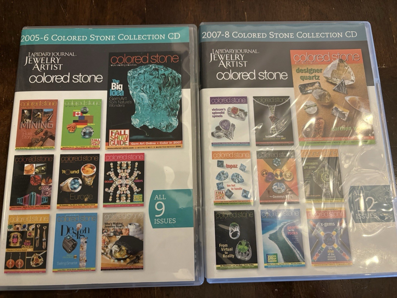2007-8  And 2005-6 Colored Stone Collection CD-ROM - Discs And Cases