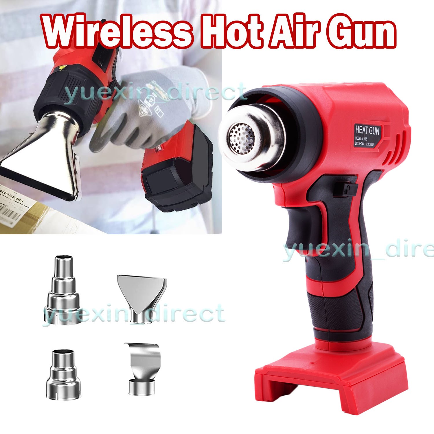 Cordless Heat Gun for Milwaukee 18V Battery Hot Air Gun Household DIY Tools NEW