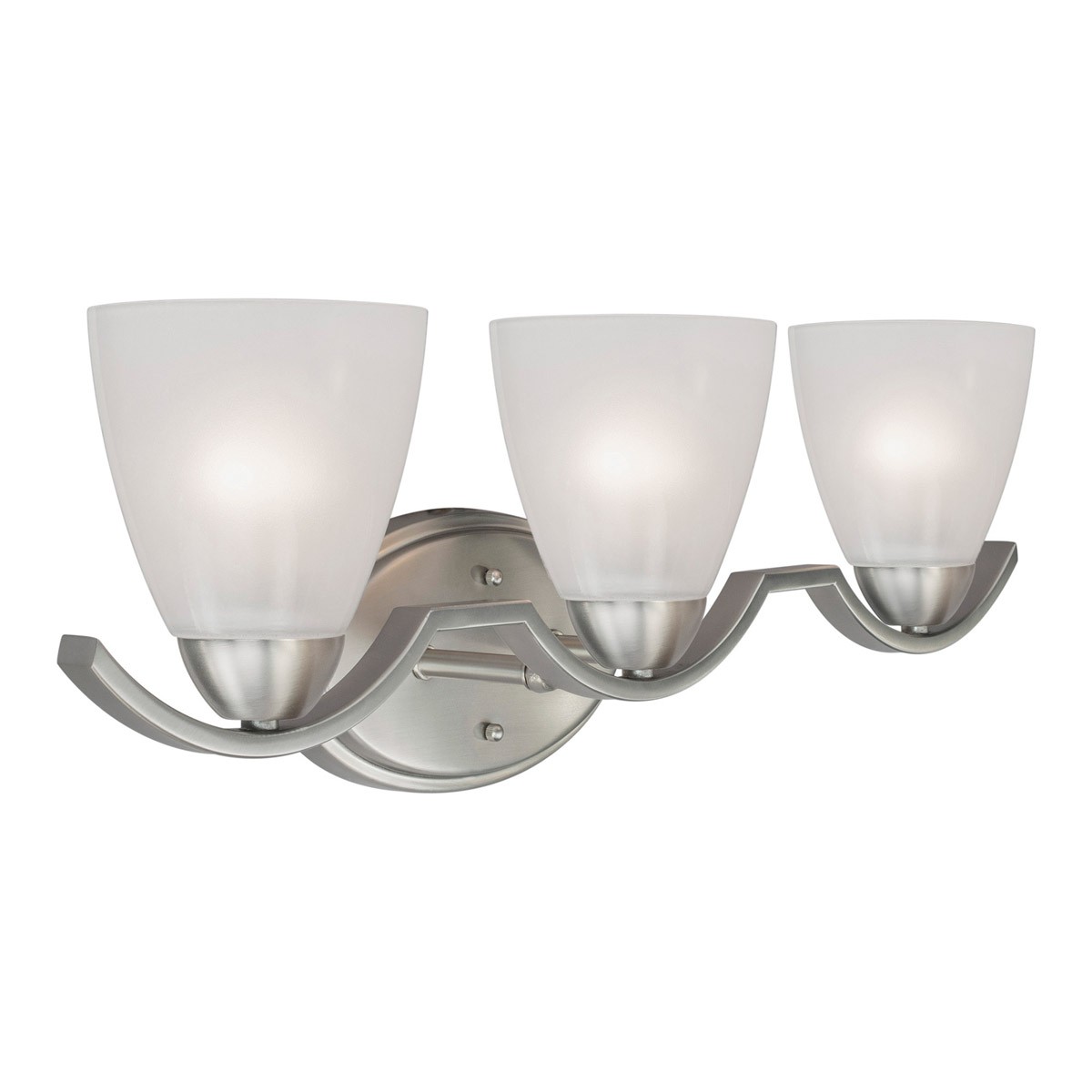 Forte Lighting 5081-03-55 Signature Bathroom Vanity Light Brushed Nickel