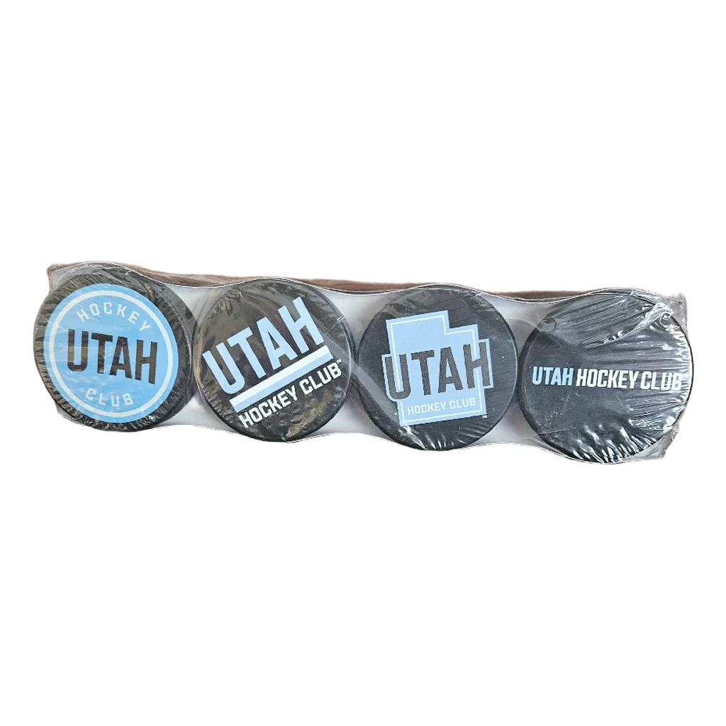 NHL Utah Hockey Club Inaugural Season 2024-25 4- Souvenir Pucks (Free Shipping)