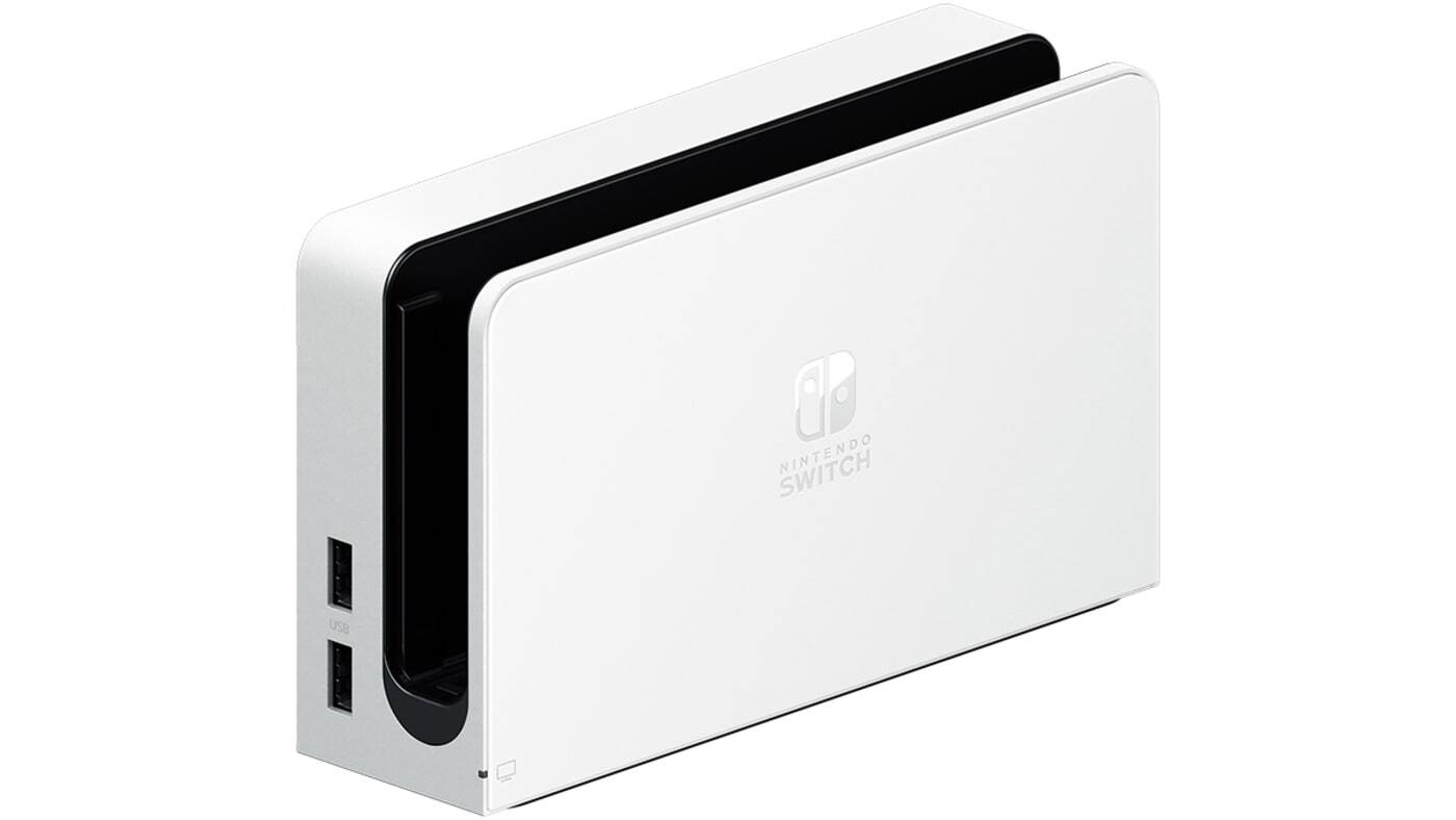OEM Nintendo Switch OLED Dock with Cables Model HEG-007 White (Replacement) - UD