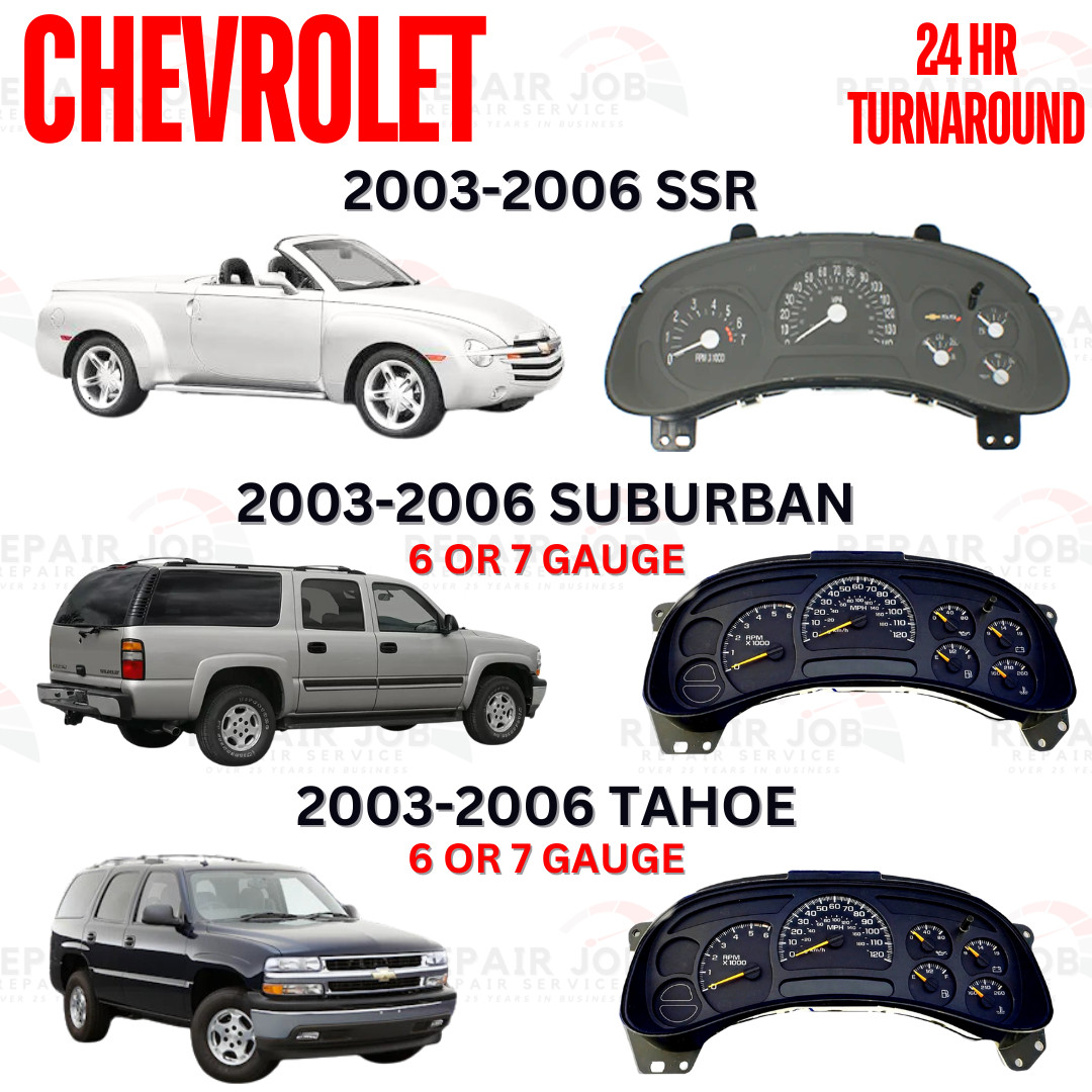 Chevrolet Tahoe Instrument Gauge Cluster FULL REPAIR SERVICE GMC FORD Hummer